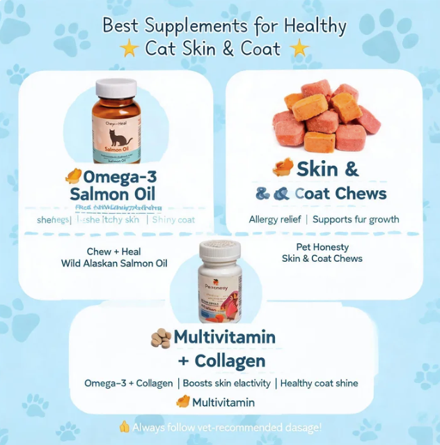 Best Supplements for Healthy Cat Skin &amp; Coat