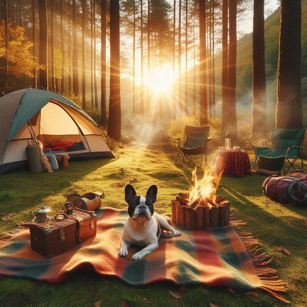 Camping with a French Bulldog