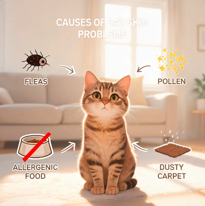 Cat Skin Problems: Causes, Symptoms & Treatment