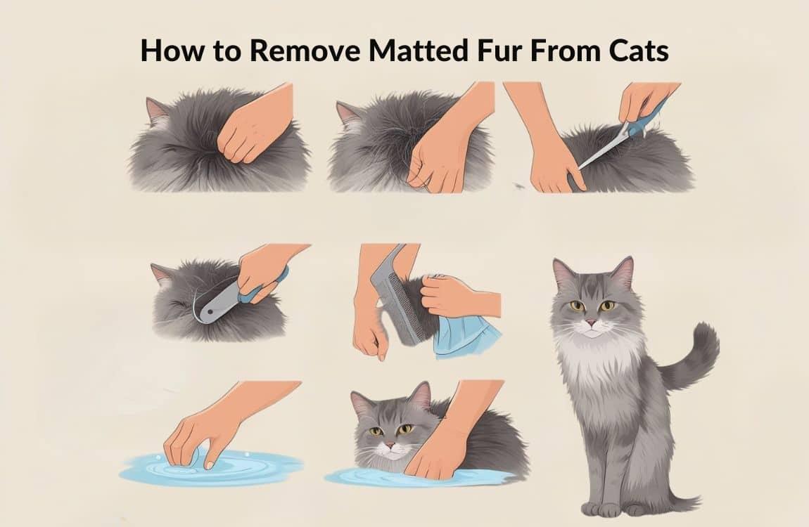 How to Remove Mats &amp; Tangles From a Cat’s Fur Safely