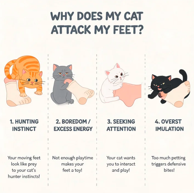 Why Does My Cat Attack My Feet?