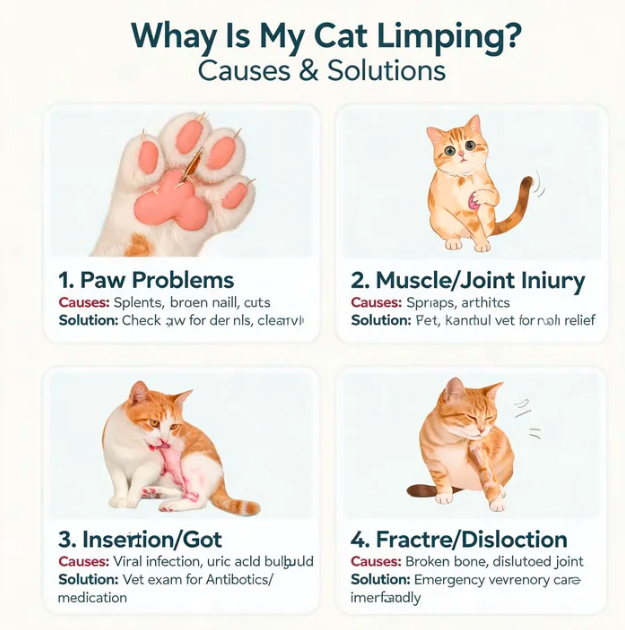 Why Is My Cat Limping? Causes &amp; Solutions