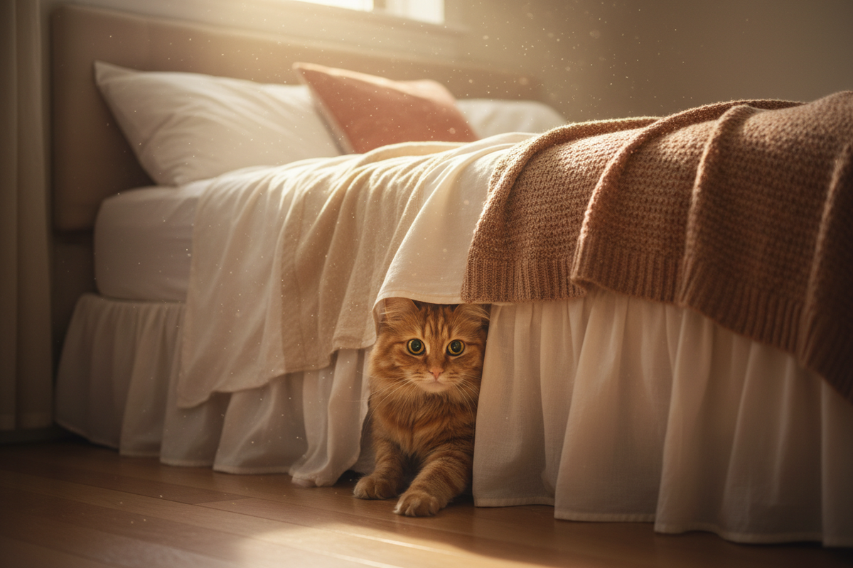 Why Does My Cat Hide Under the Bed?