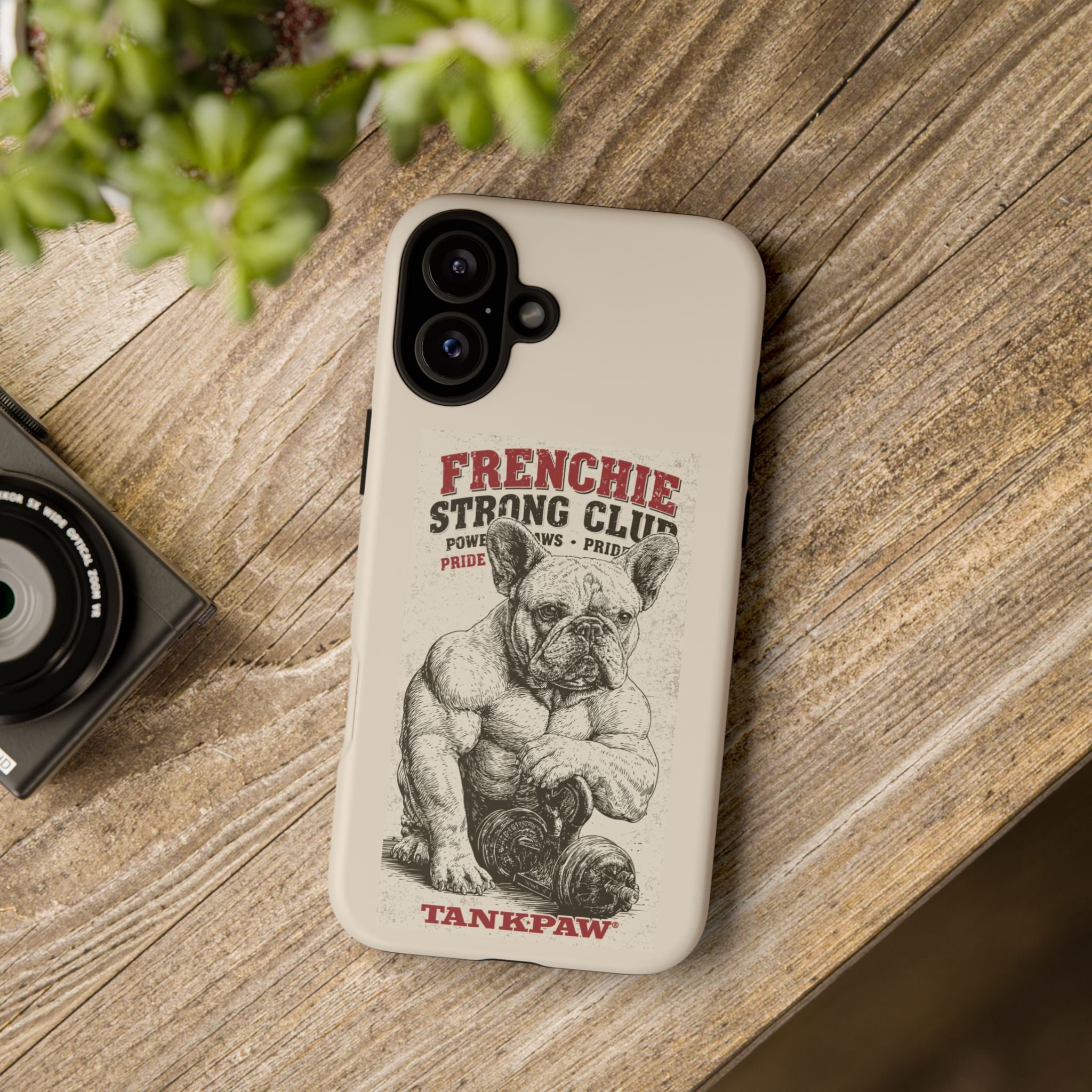 TankPaw® Frenchie Strong Club Premium Phone Case – Vintage French Bulldog Protective