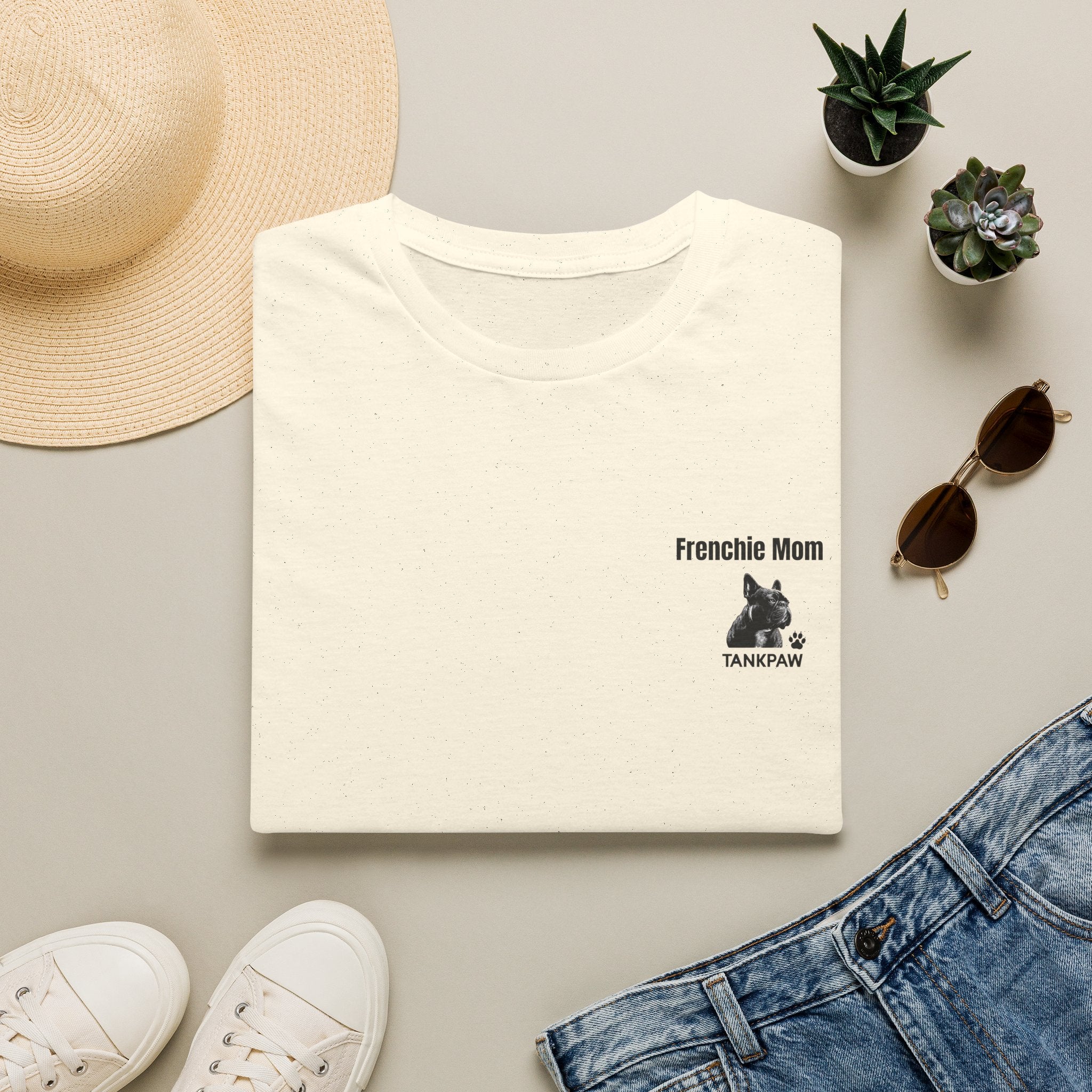 French Bulldog Mom T-Shirt | Proud Dog Mom Gift | Cute Frenchie Lover Apparel | TankPaw