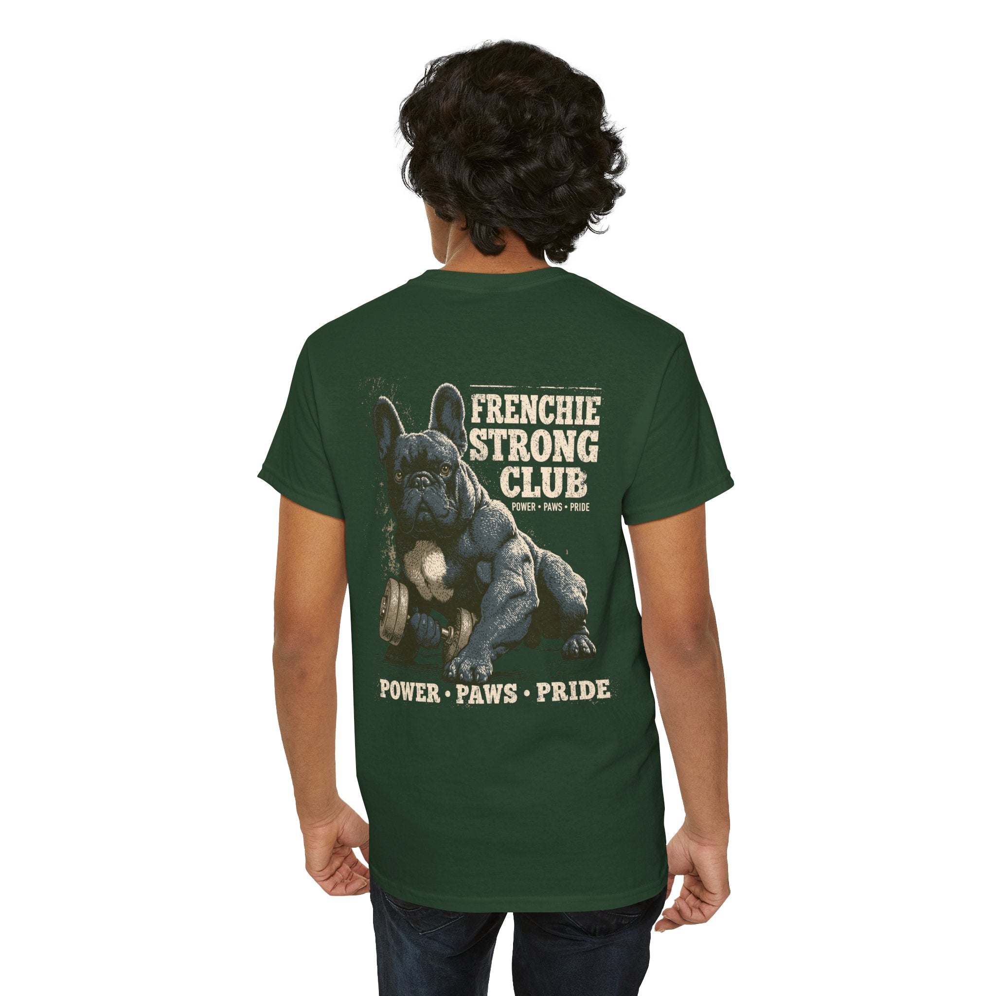 Frenchie Strong Club Vintage Gym T-Shirt | TankPaw™