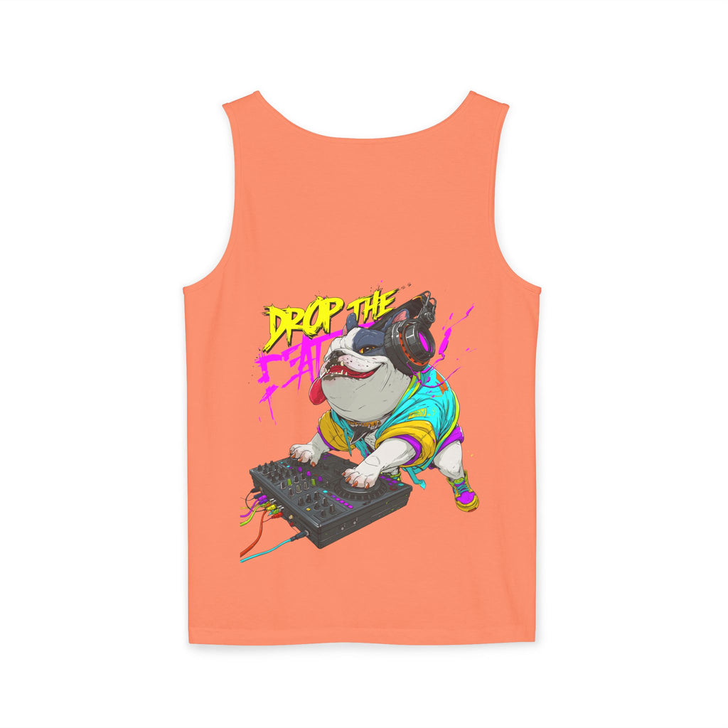 DJ French Bulldog Tank Top – EDM Festival Sleeveless Shirt for Frenchie Lovers