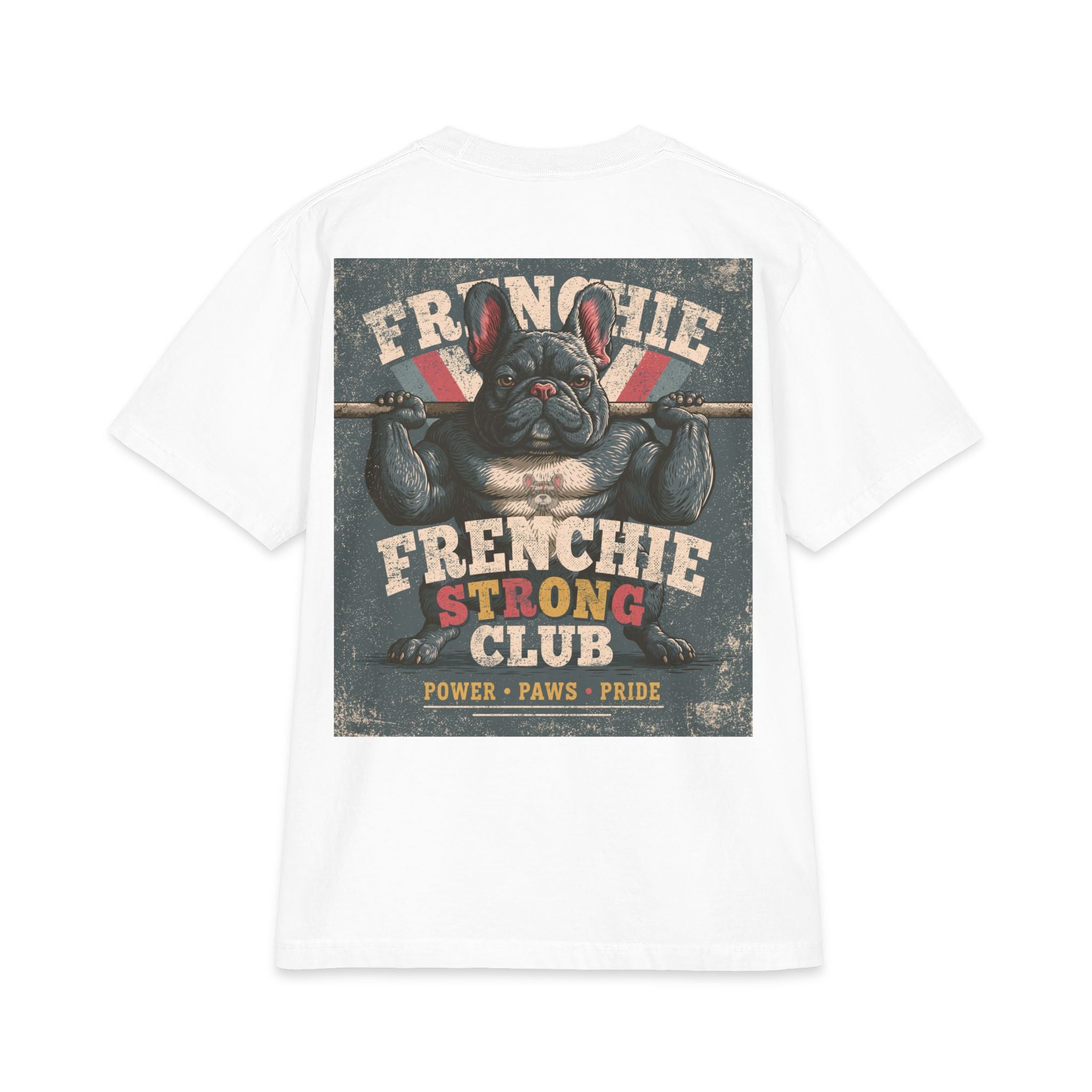 Frenchie Gains T-Shirt – Funny Muscle Dog Workout Shirt