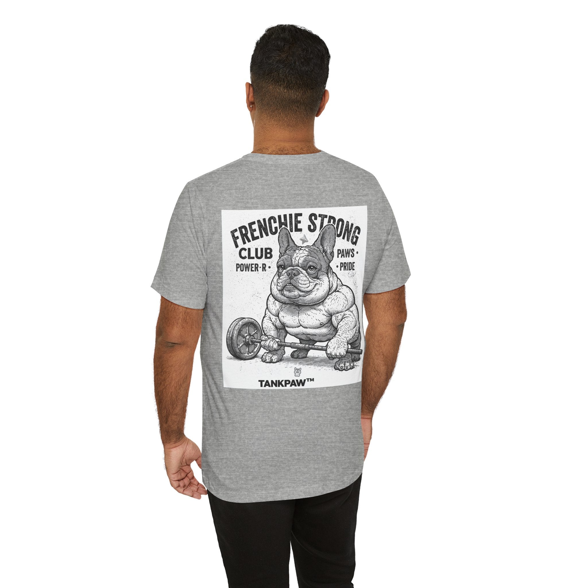Strong Frenchie Club T-Shirt – Muscular French Bulldog Shirt for Pet Lovers