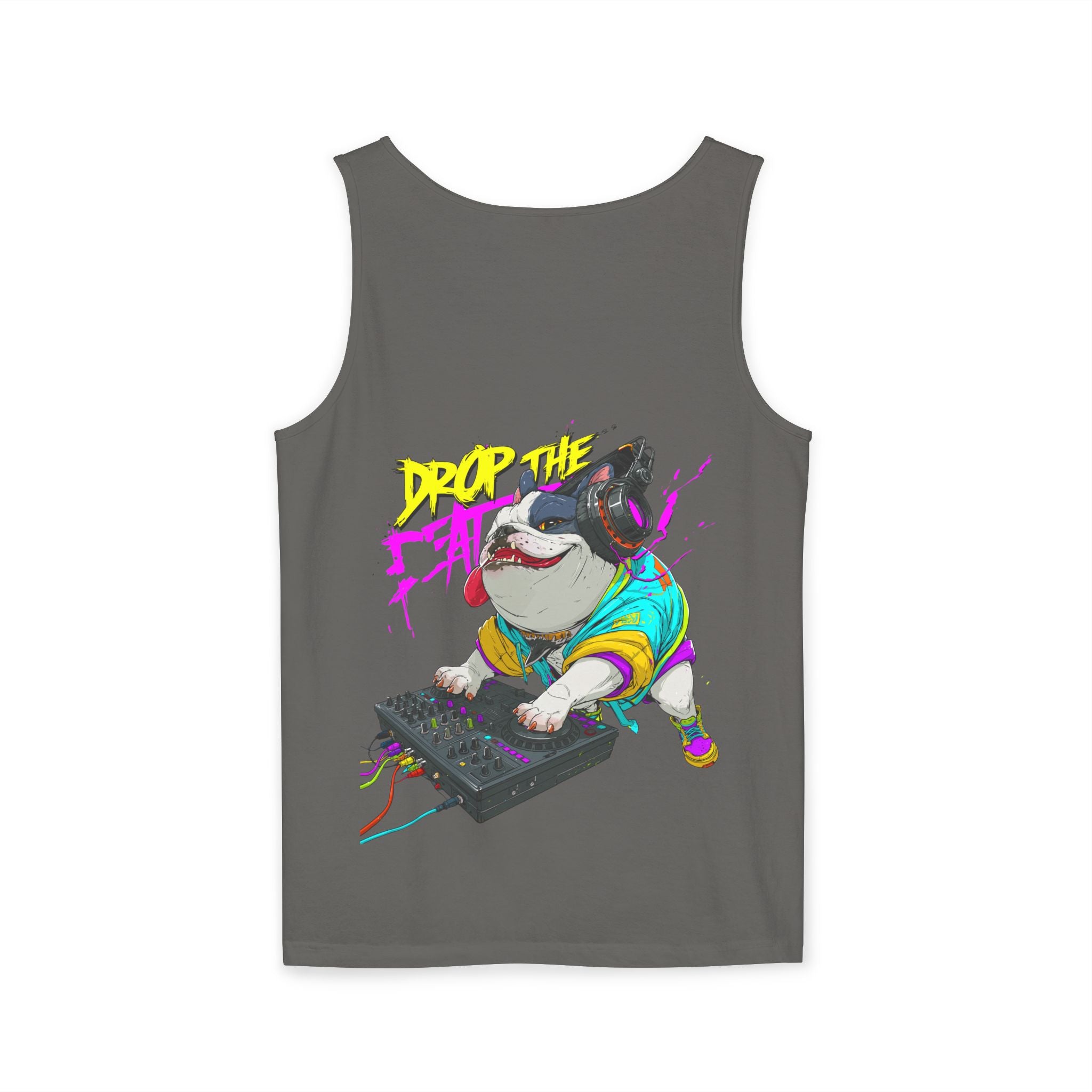 DJ French Bulldog Tank Top – EDM Festival Sleeveless Shirt for Frenchie Lovers