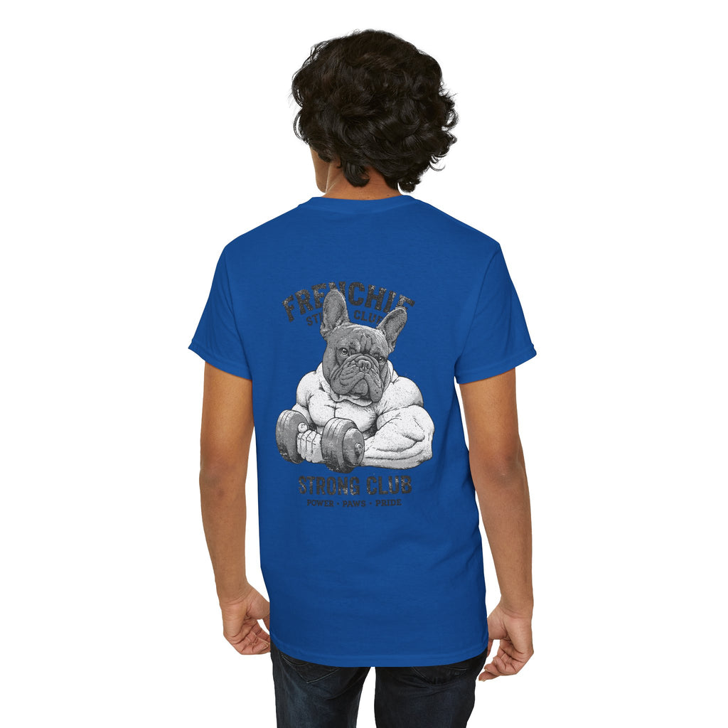 Frenchie Strong Club Vintage Gym T-Shirt | TankPaw™