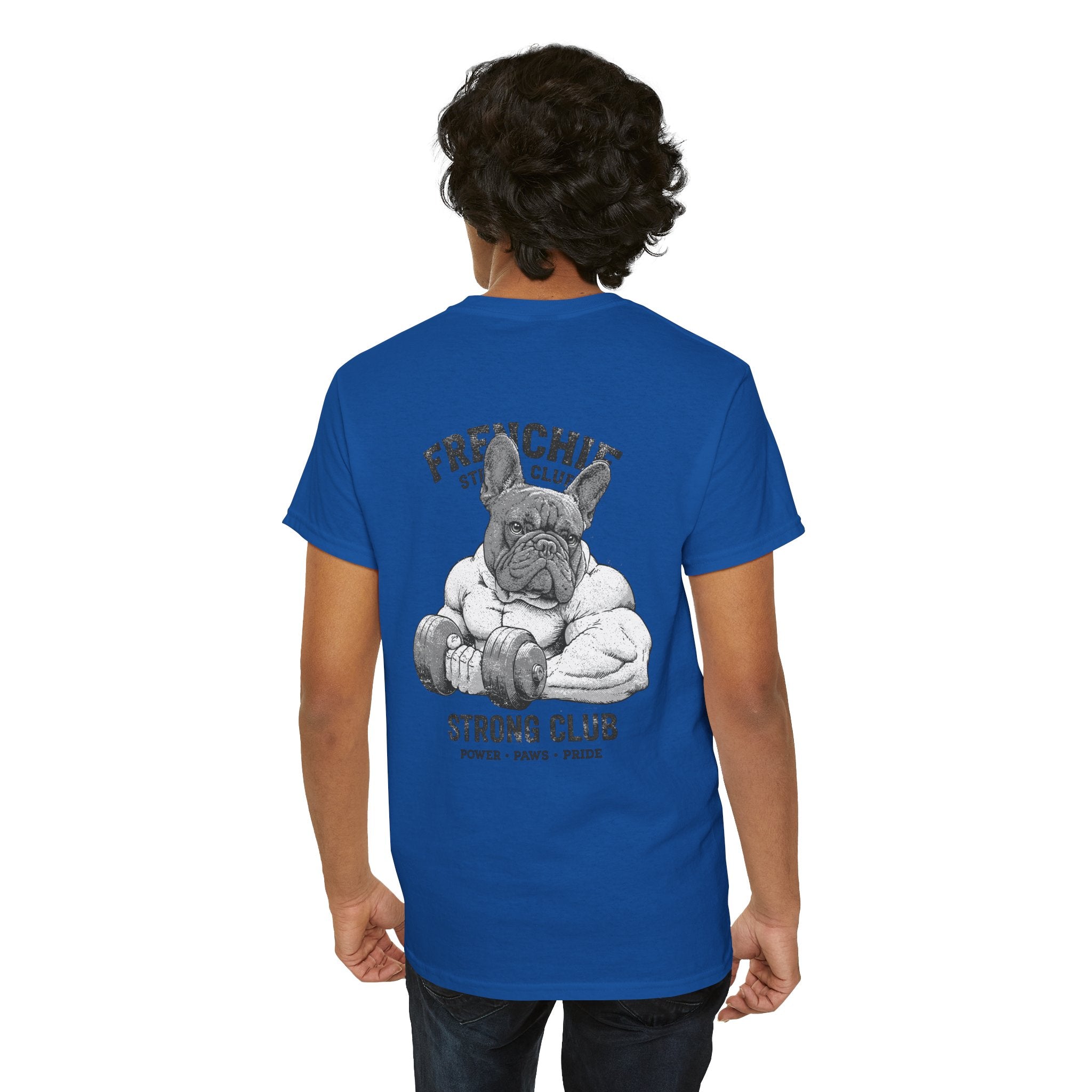 Frenchie Strong Club Vintage Gym T-Shirt | TankPaw™