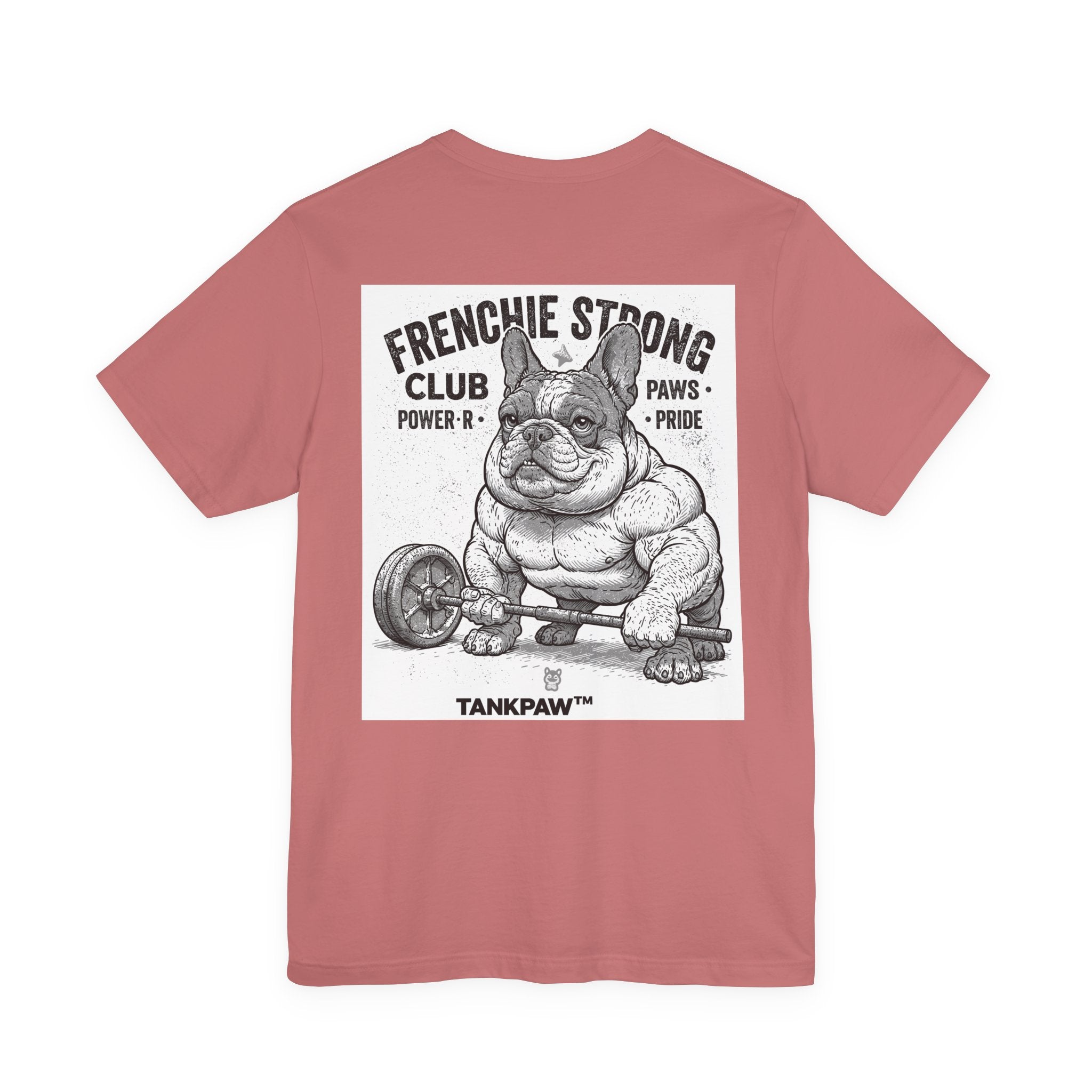 Strong Frenchie Club T-Shirt – Muscular French Bulldog Shirt for Pet Lovers