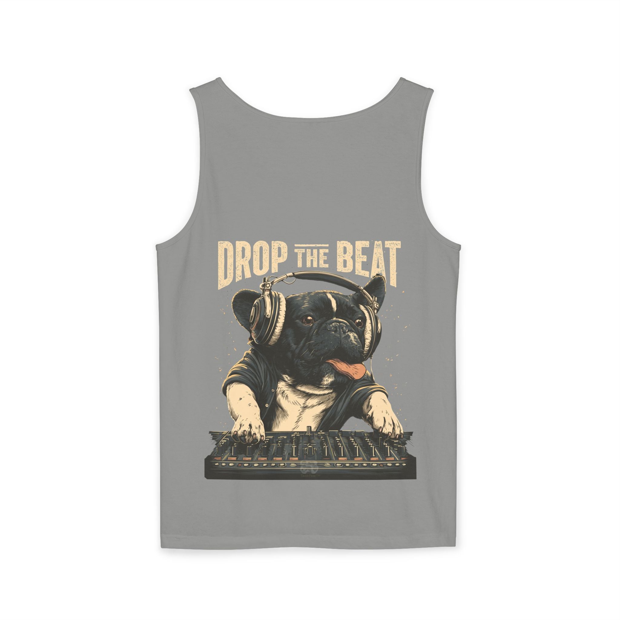 Music Festival Tank Top – "Drop the Beat" Frenchie DJ Graphic Tank