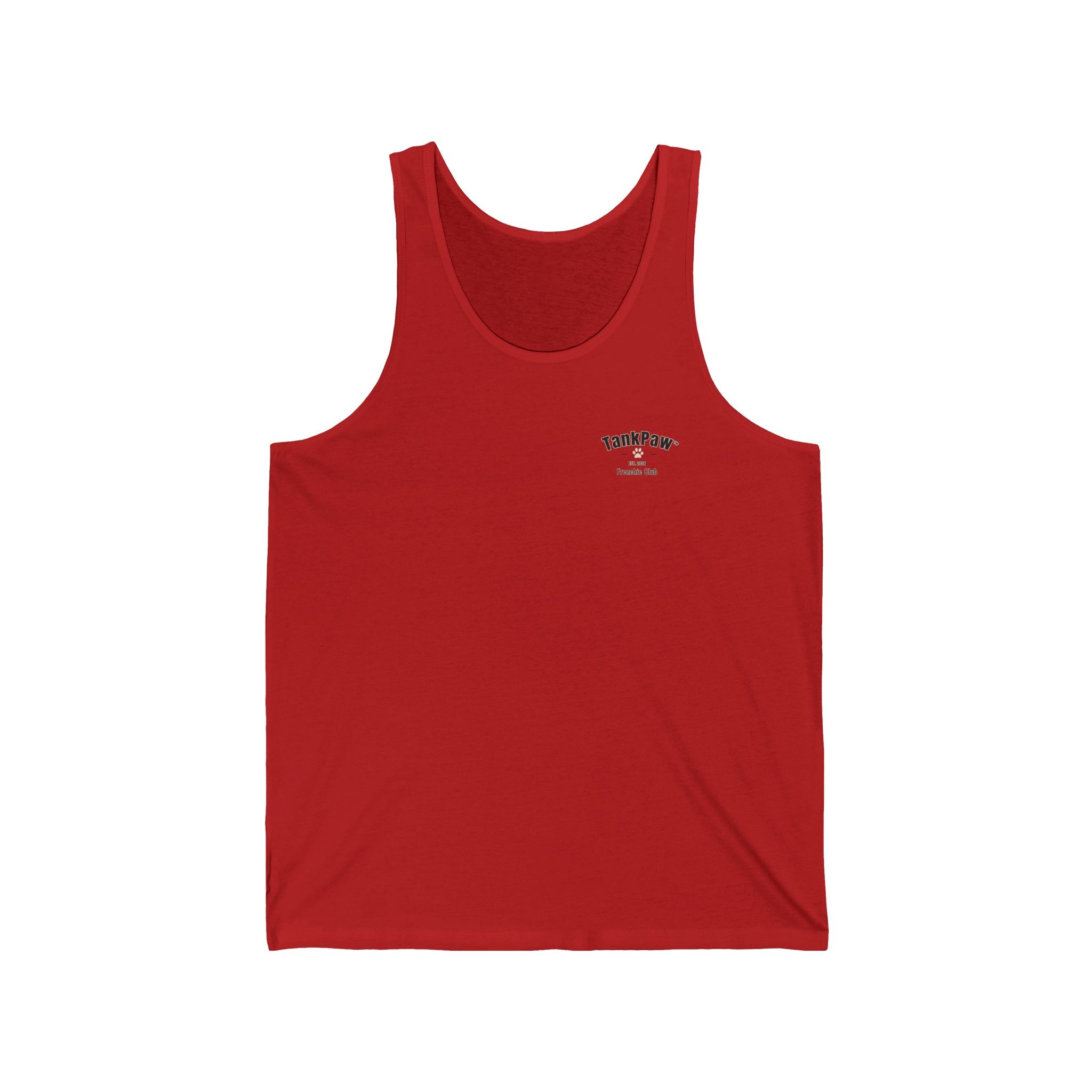 DJ Frenchie Graphic Tank Top — "Music, Paw Prints, & Energy" Summer Music Festival Tee