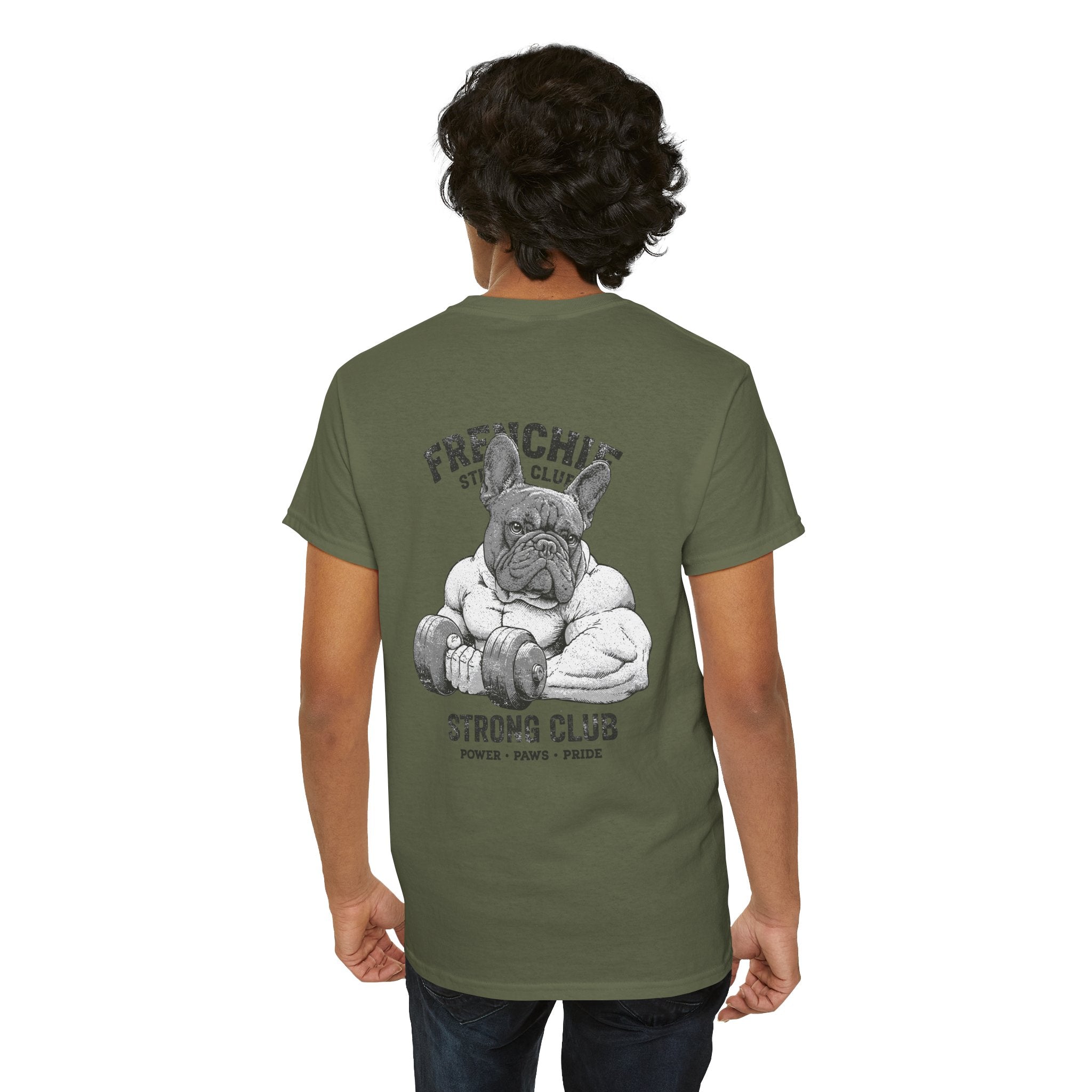 Frenchie Strong Club Vintage Gym T-Shirt | TankPaw™