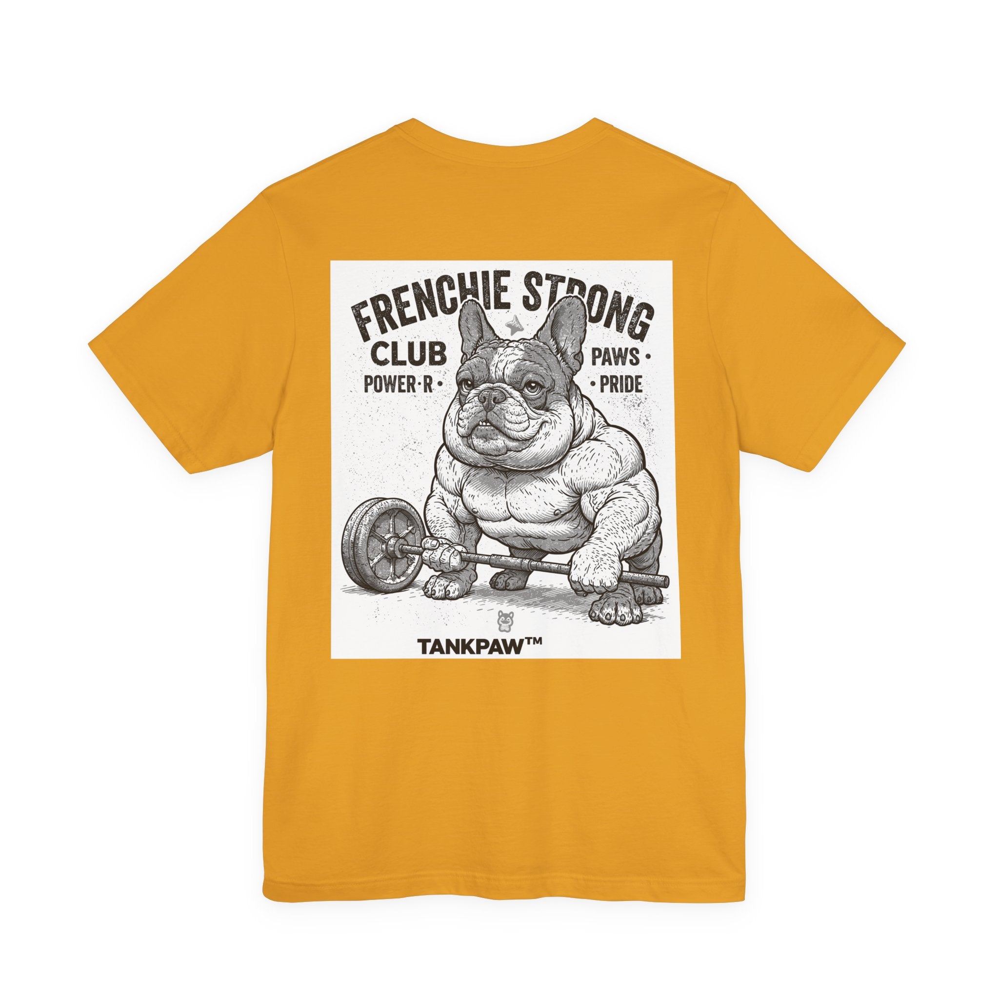 Strong Frenchie Club T-Shirt – Muscular French Bulldog Shirt for Pet Lovers