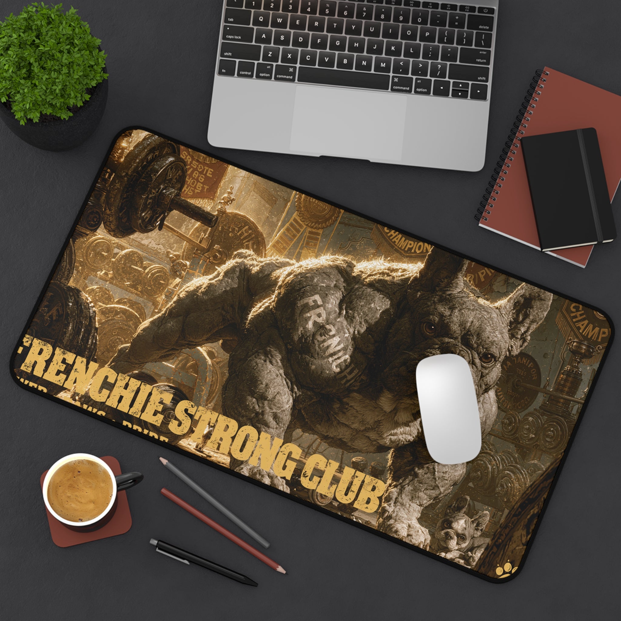 Frenchie Gaming Desk Mat – Cool Dog Lover Computer Desk Pad
