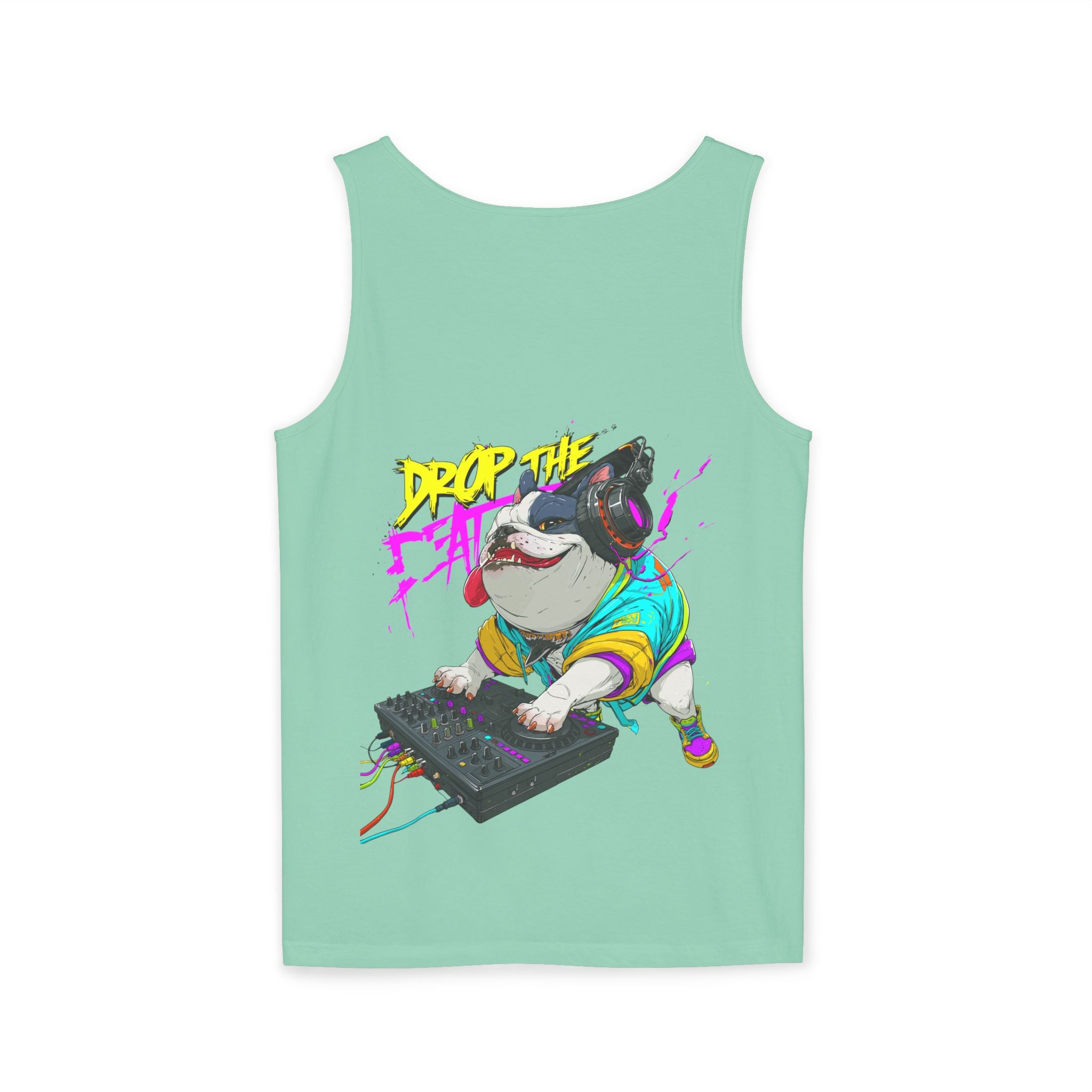 DJ French Bulldog Tank Top – EDM Festival Sleeveless Shirt for Frenchie Lovers