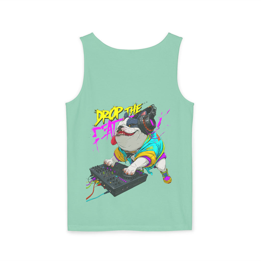 DJ French Bulldog Tank Top – EDM Festival Sleeveless Shirt for Frenchie Lovers
