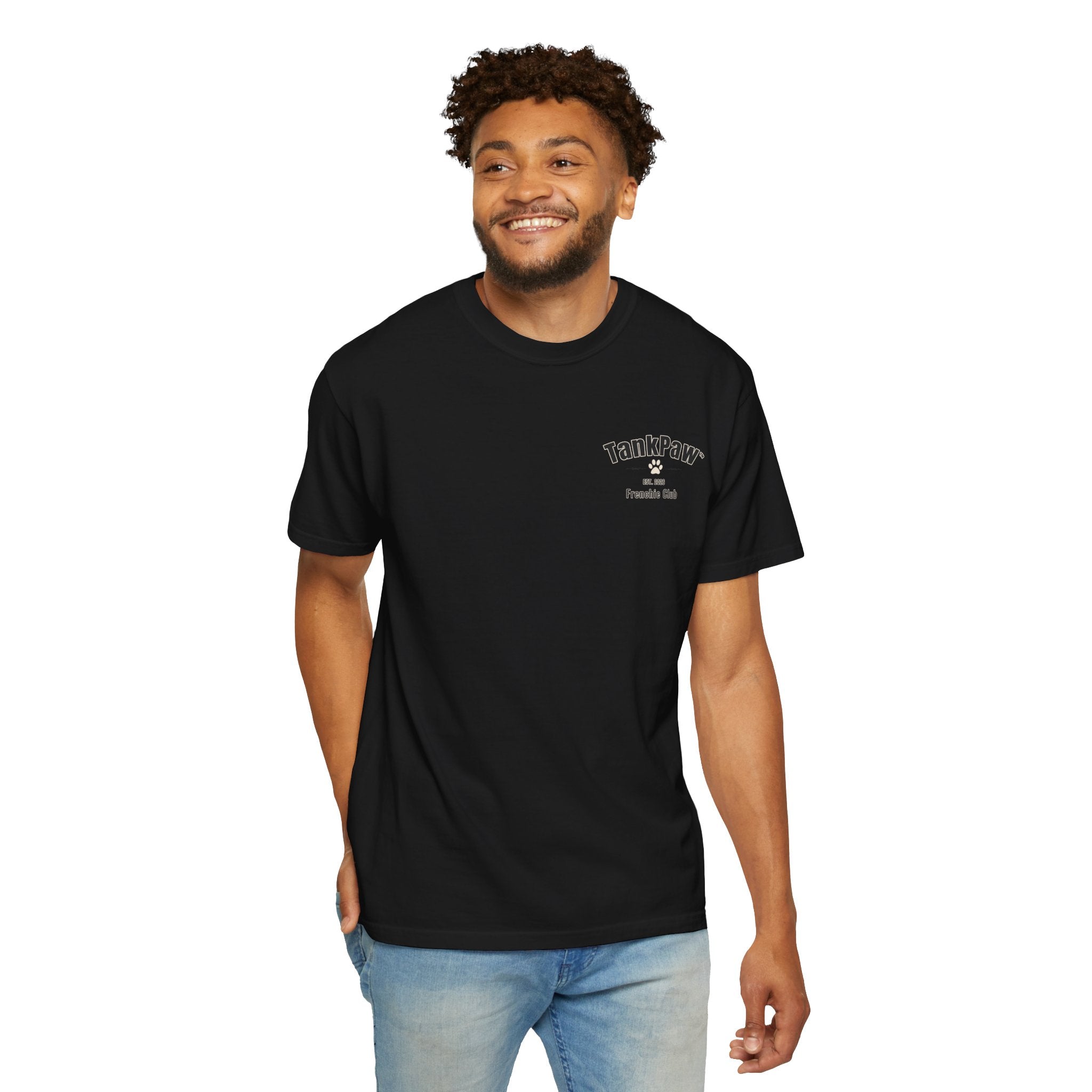 "Frenchie Strong Club" Muscular Dog Pet T-Shirt — Cute Frenchie Weightlifting Graphic Tee