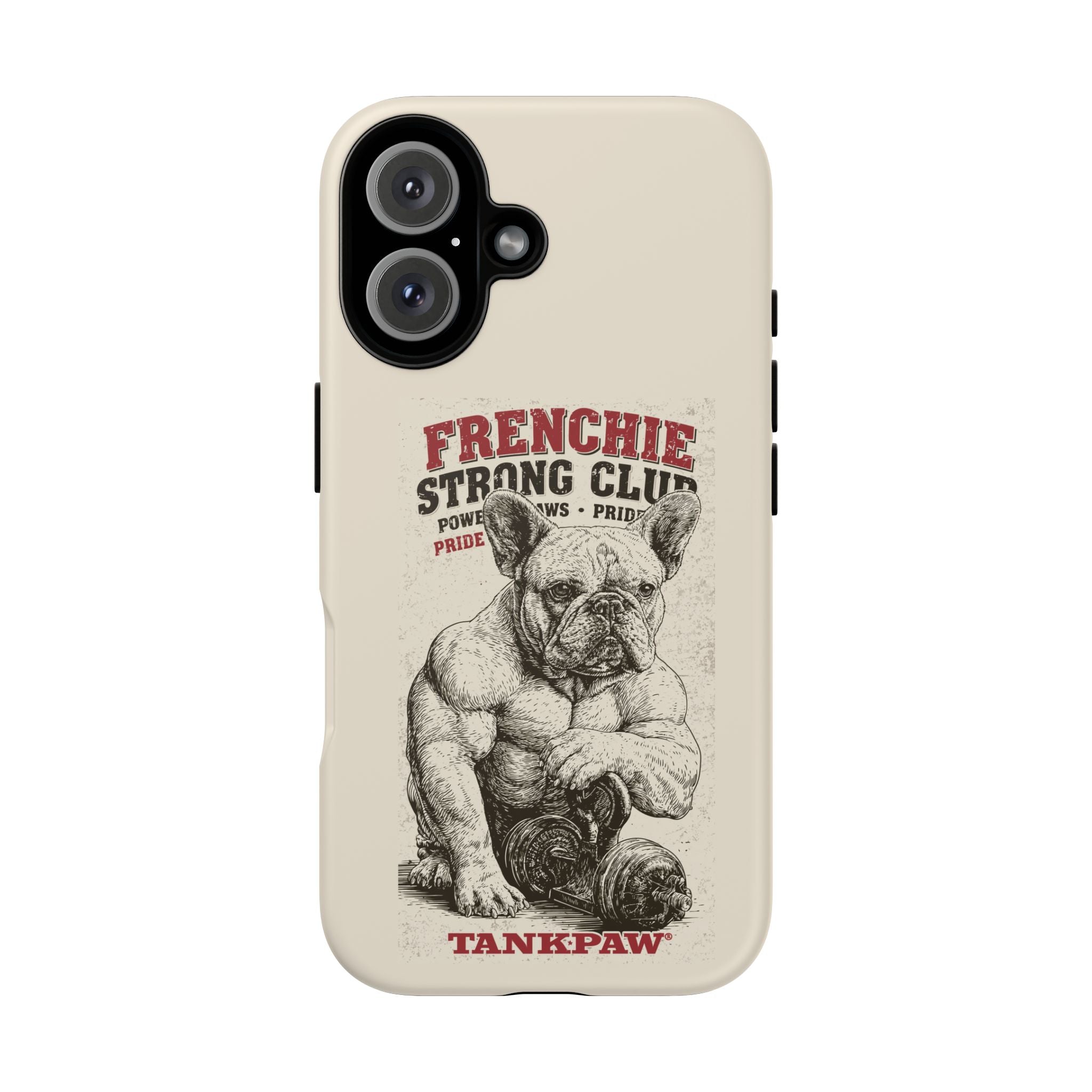 TankPaw® Frenchie Strong Club Premium Phone Case – Vintage French Bulldog Protective