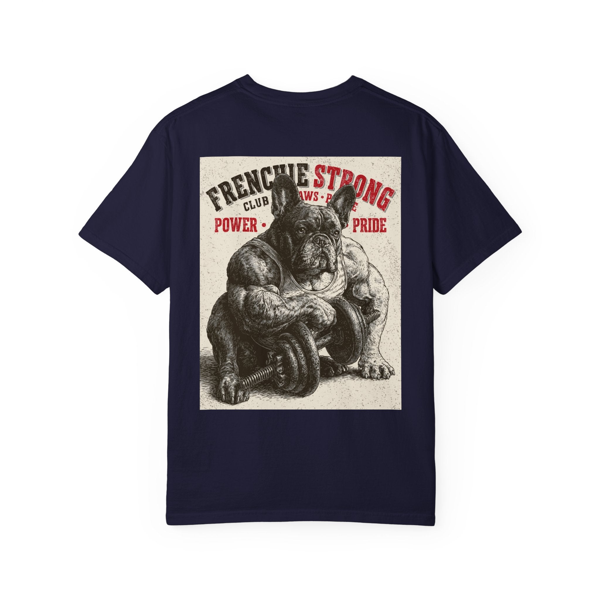 TankPaw® Frenchie Strong Club Premium T-Shirt – Vintage French Bulldog Graphic Tee