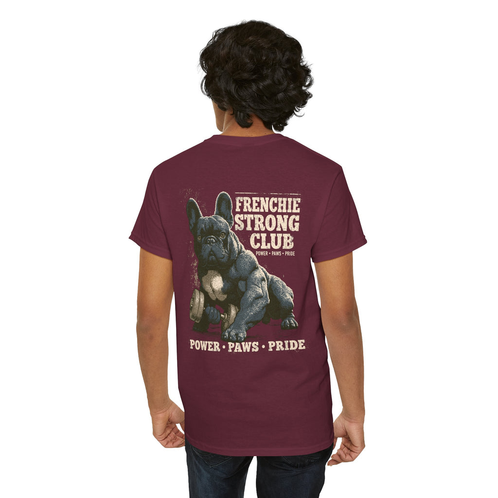 Frenchie Strong Club Vintage Gym T-Shirt | TankPaw™