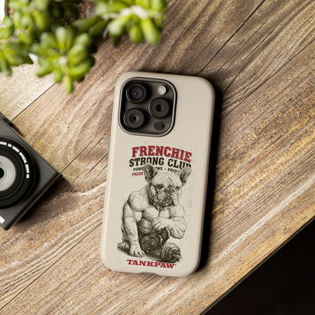 TankPaw® Frenchie Strong Club Premium Phone Case – Vintage French Bulldog Protective