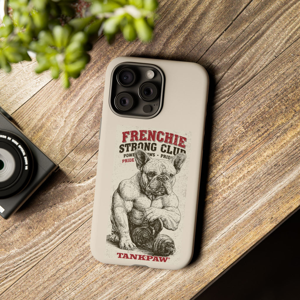TankPaw® Frenchie Strong Club Premium Phone Case – Vintage French Bulldog Protective