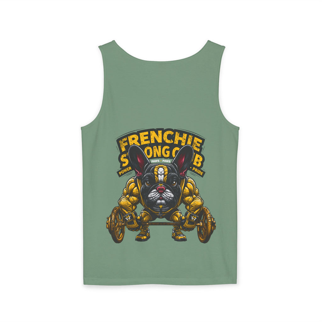 Power Paws Tank Top — "Frenchie Strong" Graphic Dog Fitness Tank