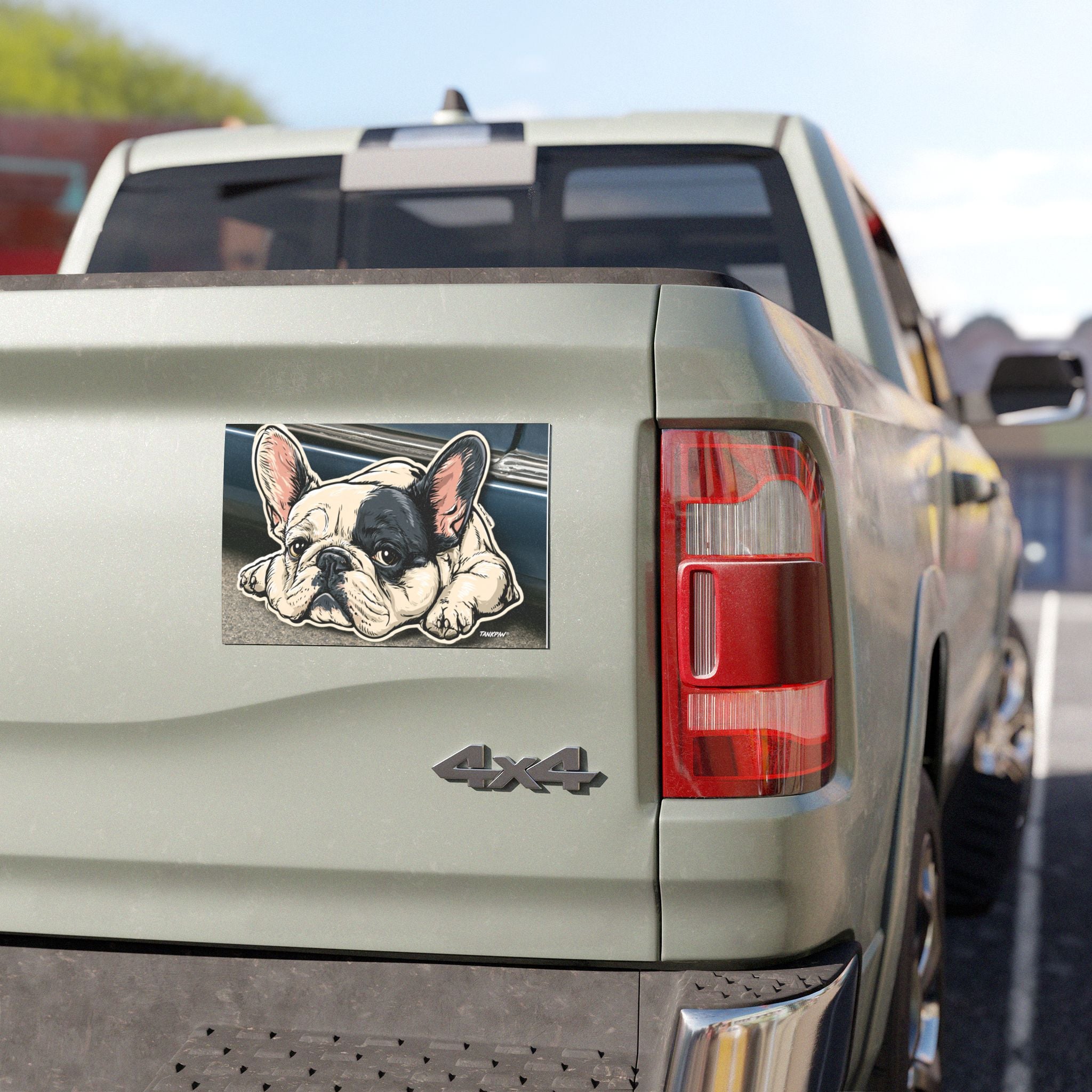 French Bulldog Car Magnet – Frenchie Dad Premium Dog Lover Decal | Funny Pet Owner Vehicle Sticker | TankPaw