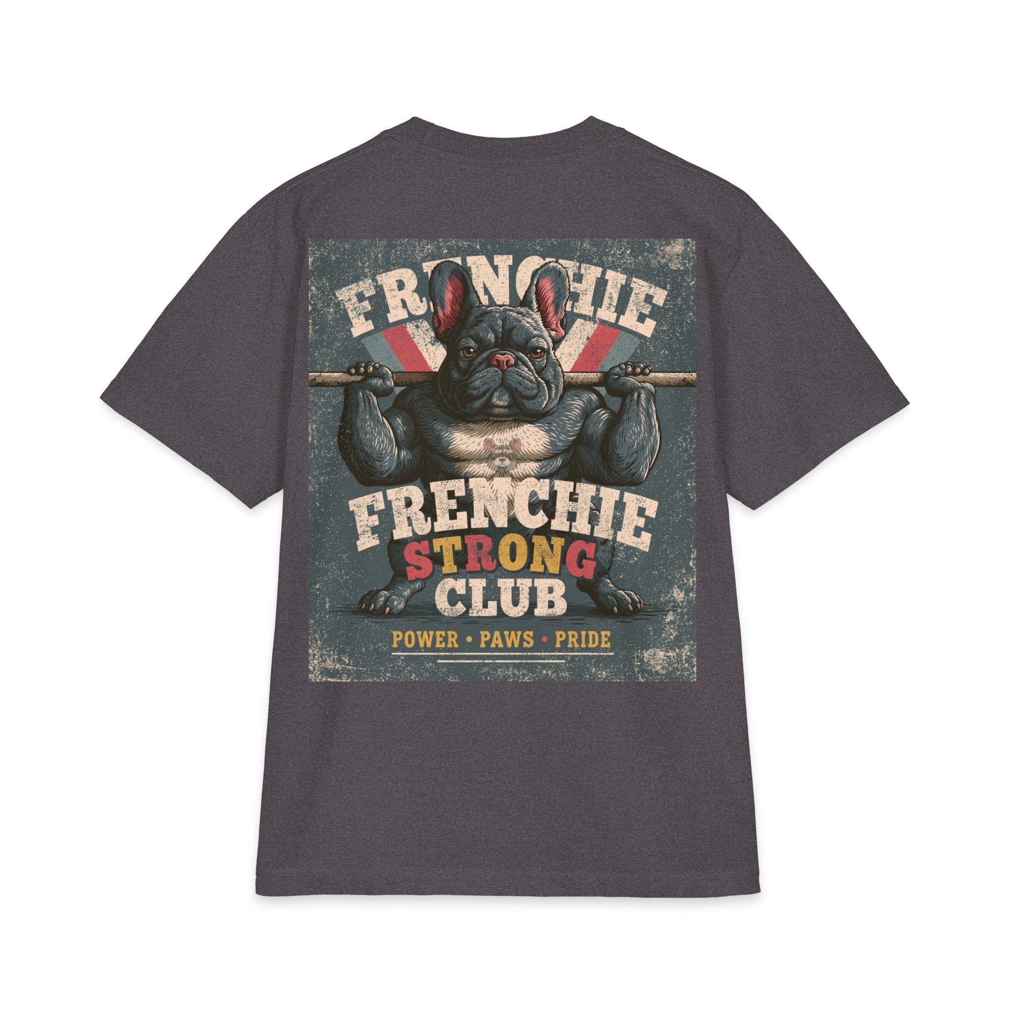 Frenchie Gains T-Shirt – Funny Muscle Dog Workout Shirt