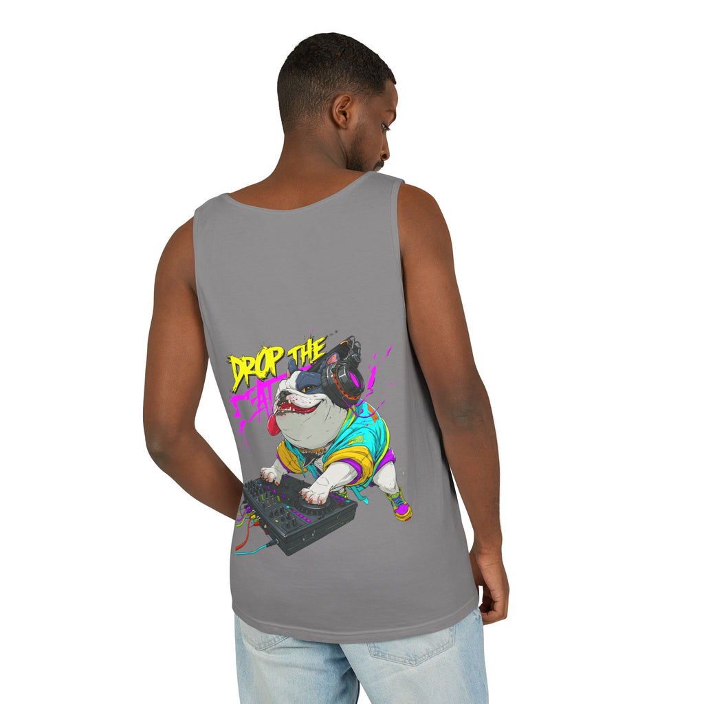 DJ French Bulldog Tank Top – EDM Festival Sleeveless Shirt for Frenchie Lovers