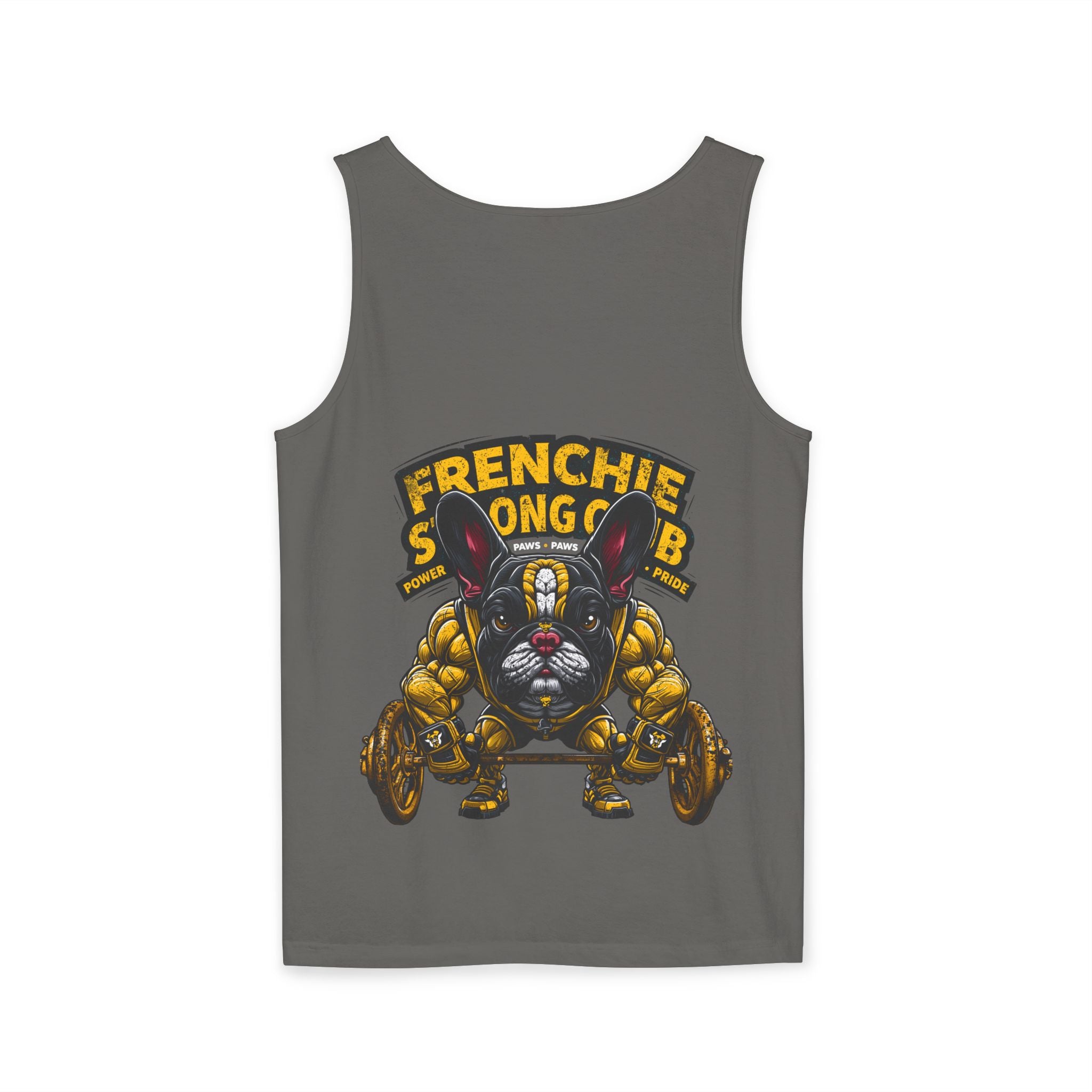 Power Paws Tank Top — "Frenchie Strong" Graphic Dog Fitness Tank