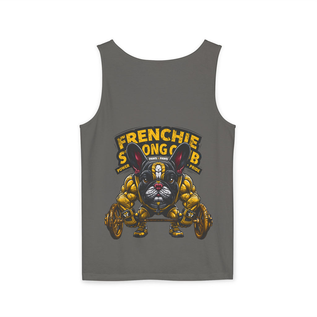 Power Paws Tank Top — "Frenchie Strong" Graphic Dog Fitness Tank