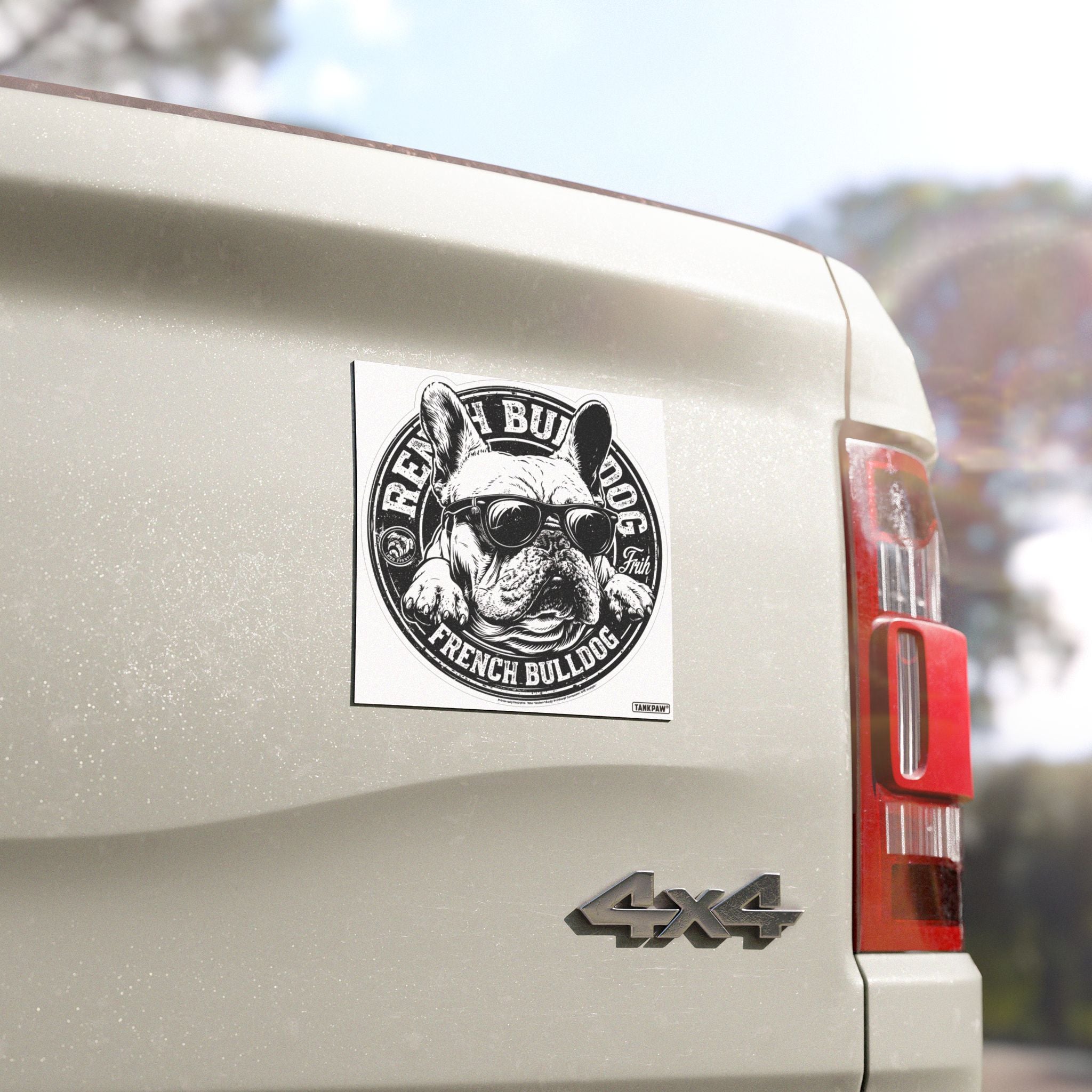French Bulldog Car Magnet – Frenchie Dad Premium Dog Lover Decal | Funny Pet Owner Vehicle Sticker | TankPaw