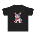 Kids French Bulldog Tee — Colorful Superhero Pup Graphic