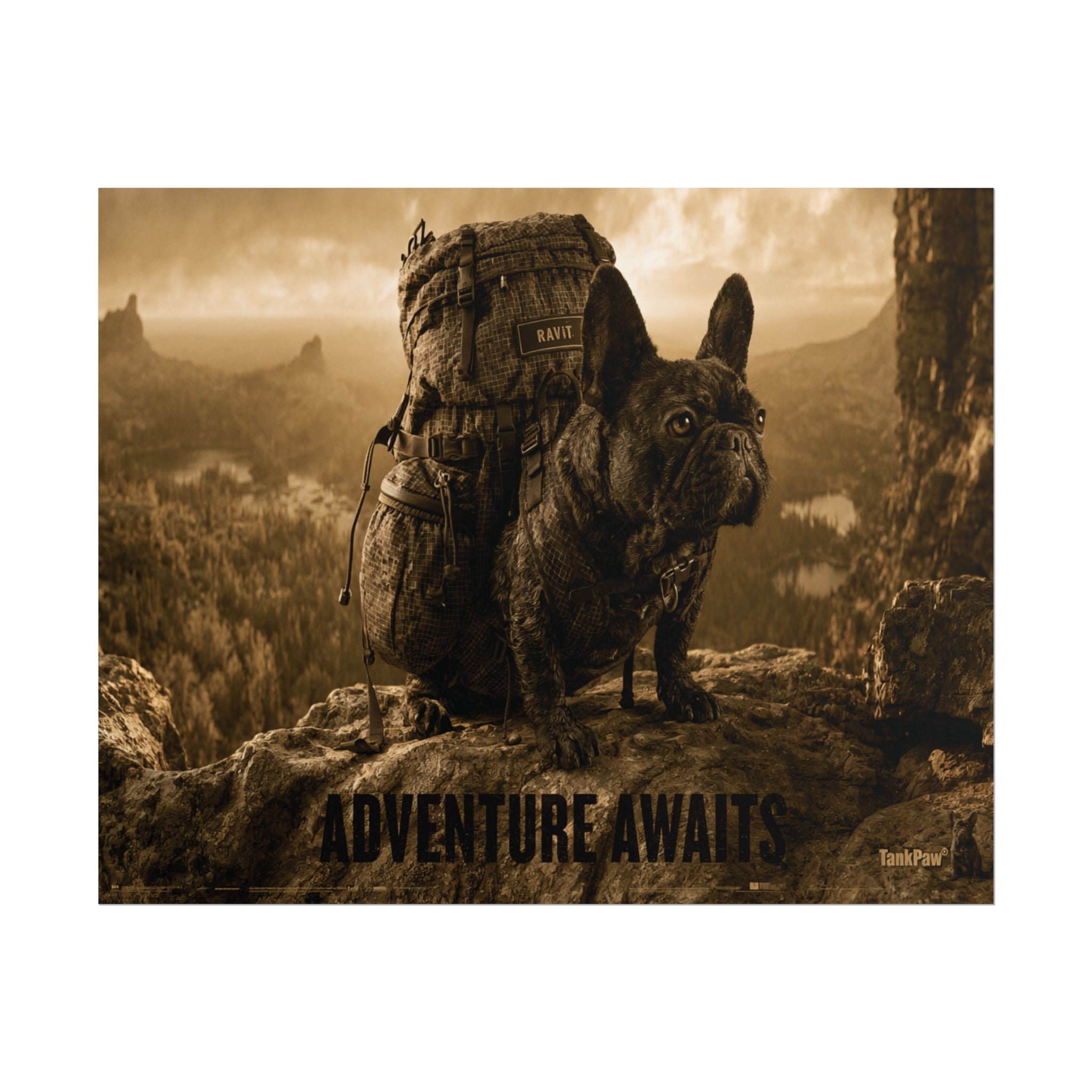 TankPaw® French Bulldog Wall Art Poster – Premium Vintage Frenchie Decor