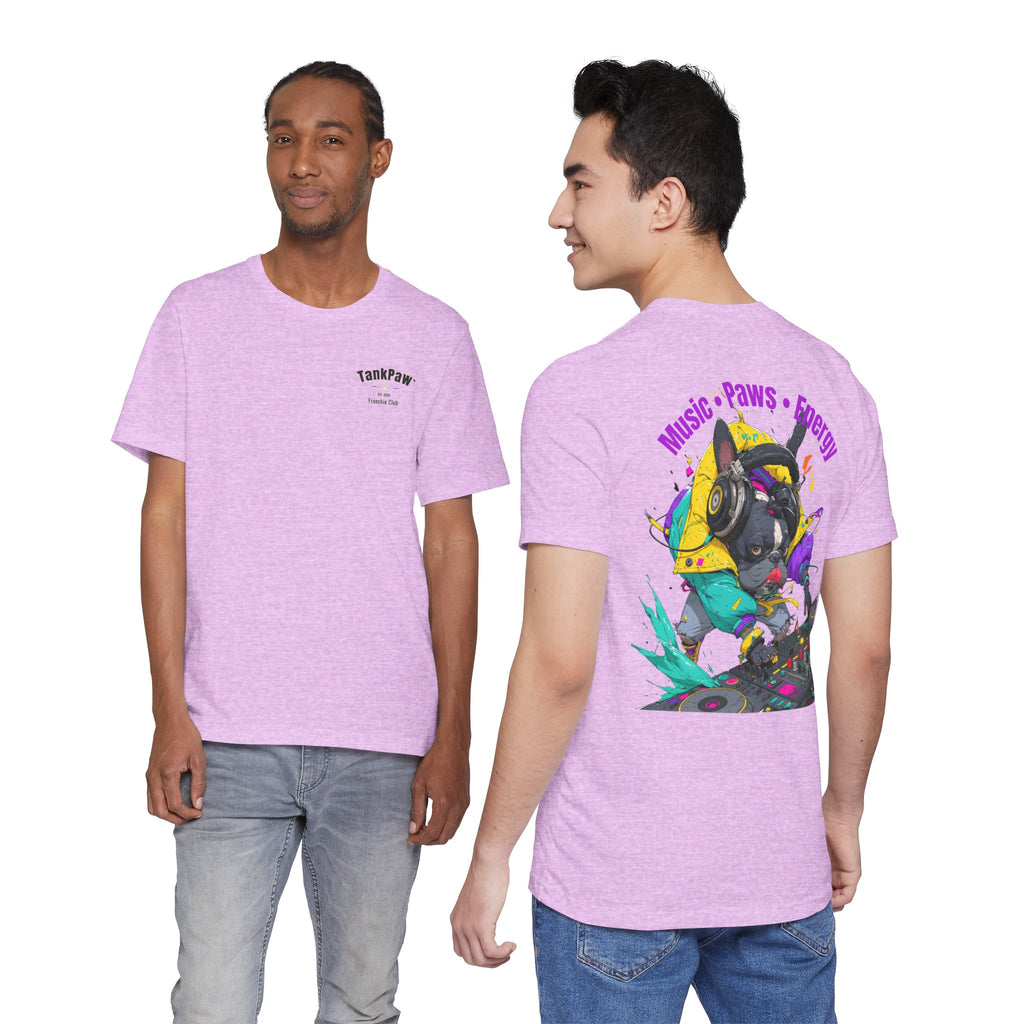 DJ French Bulldog T-Shirt — "Music • Paws • Energy" Graphic Tee