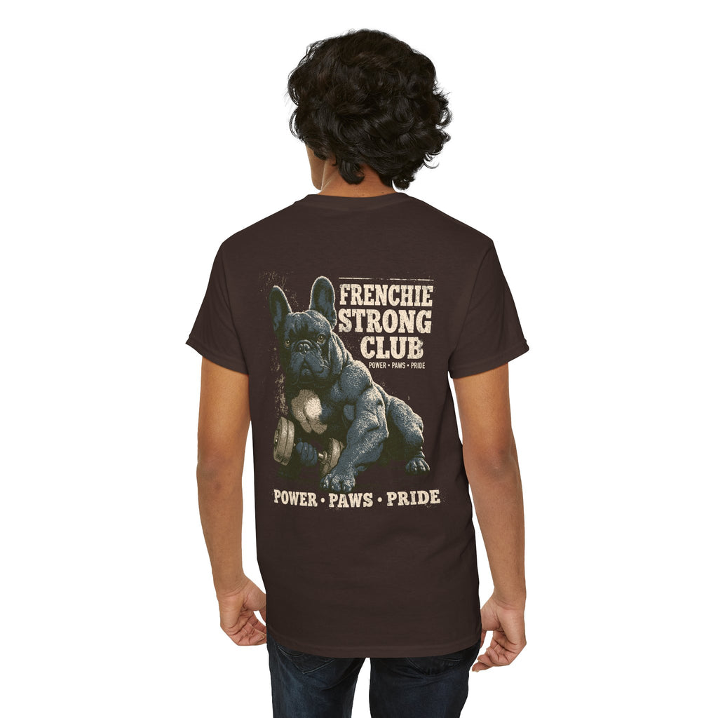 Frenchie Strong Club Vintage Gym T-Shirt | TankPaw™