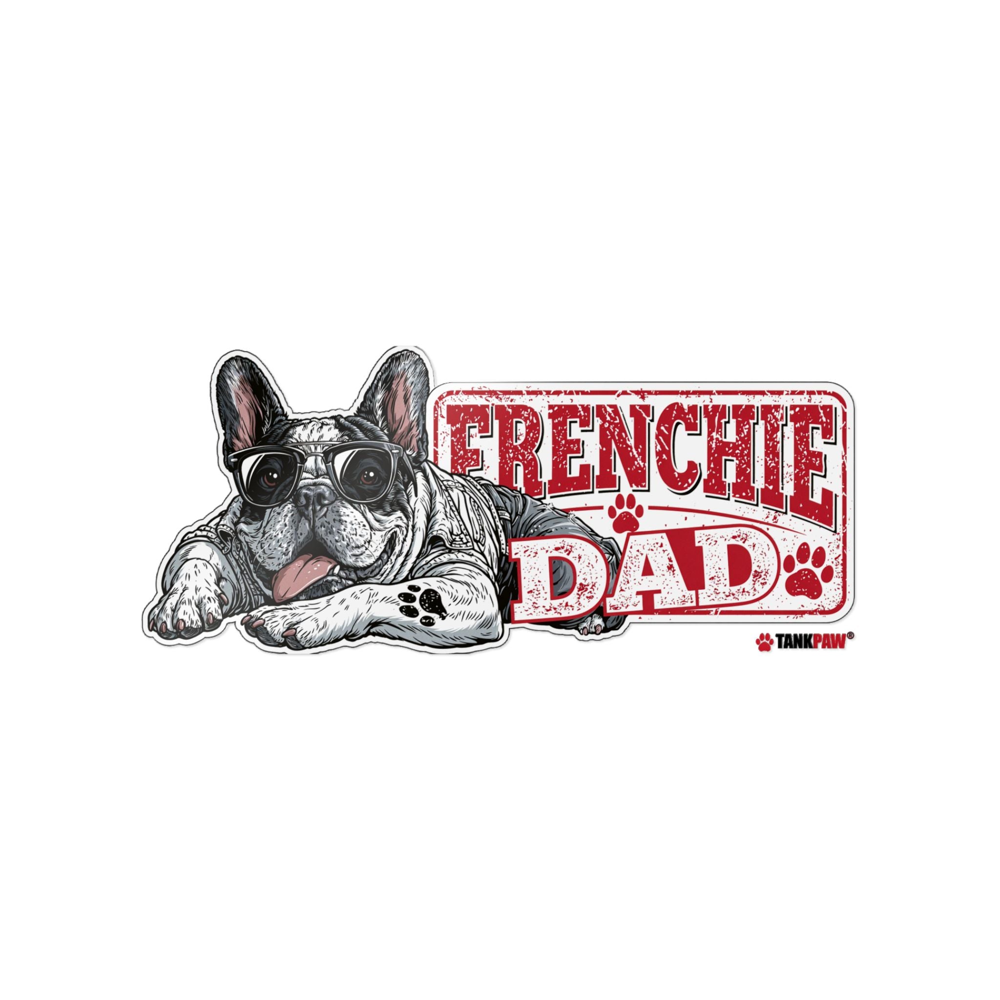 French Bulldog Sticker – Cute Frenchie DTF Decal | Waterproof Sticker for Dog Lovers | Suitable for Laptops, Phones, and Cars | EDM DJ Vinyl Record Design