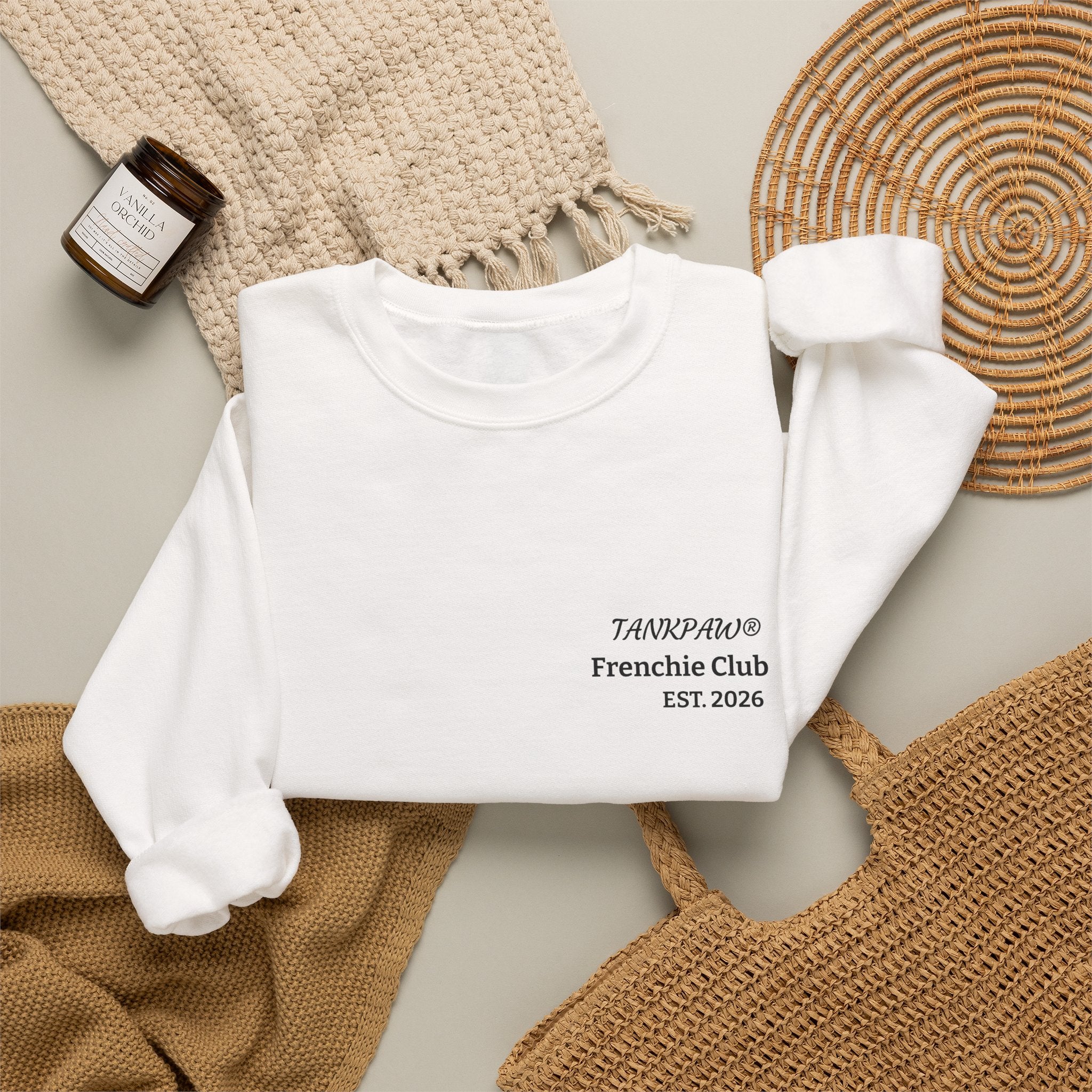 TankPaw® Frenchie Strong Club Premium Sweatshirt – Vintage French Bulldog Crewneck