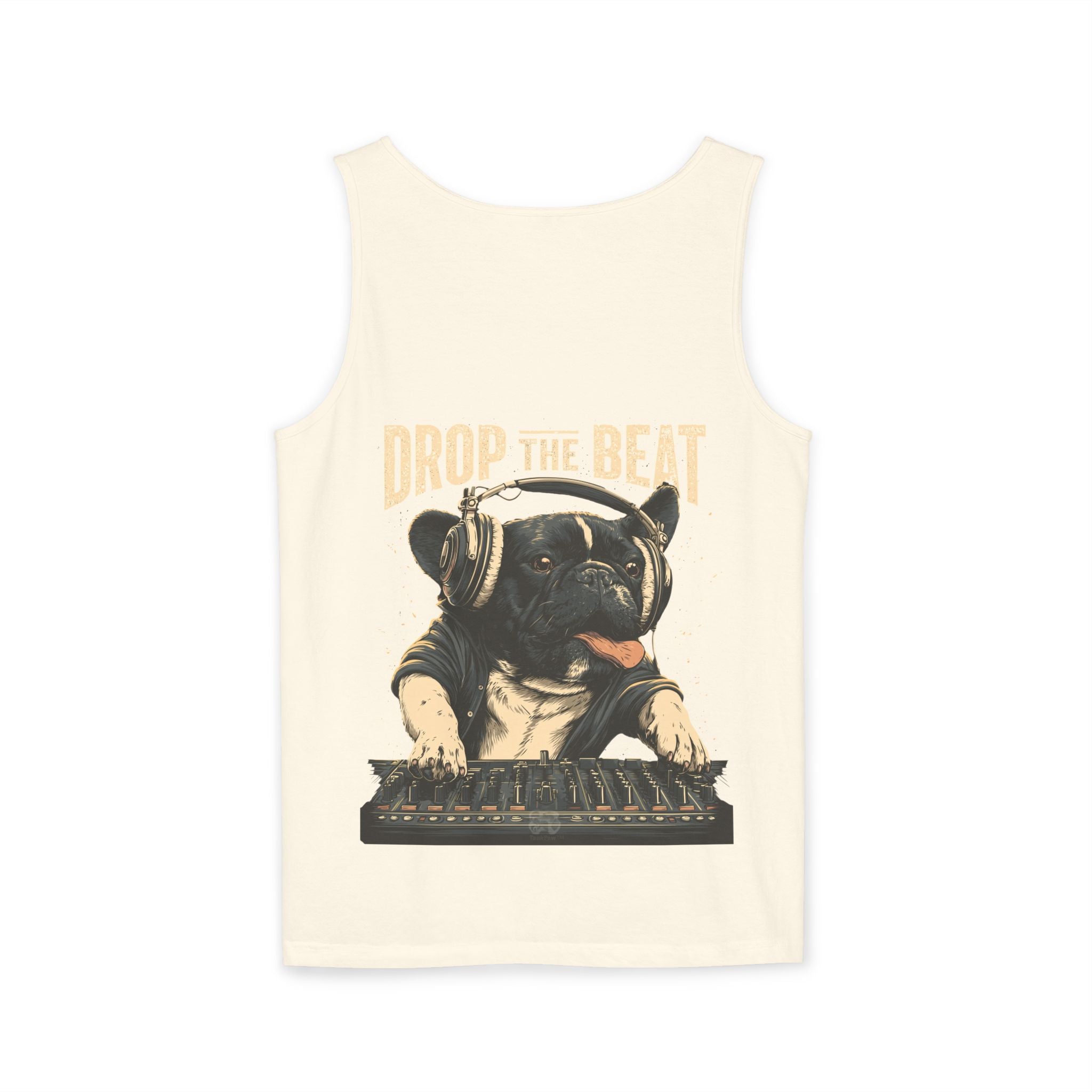 Music Festival Tank Top – "Drop the Beat" Frenchie DJ Graphic Tank