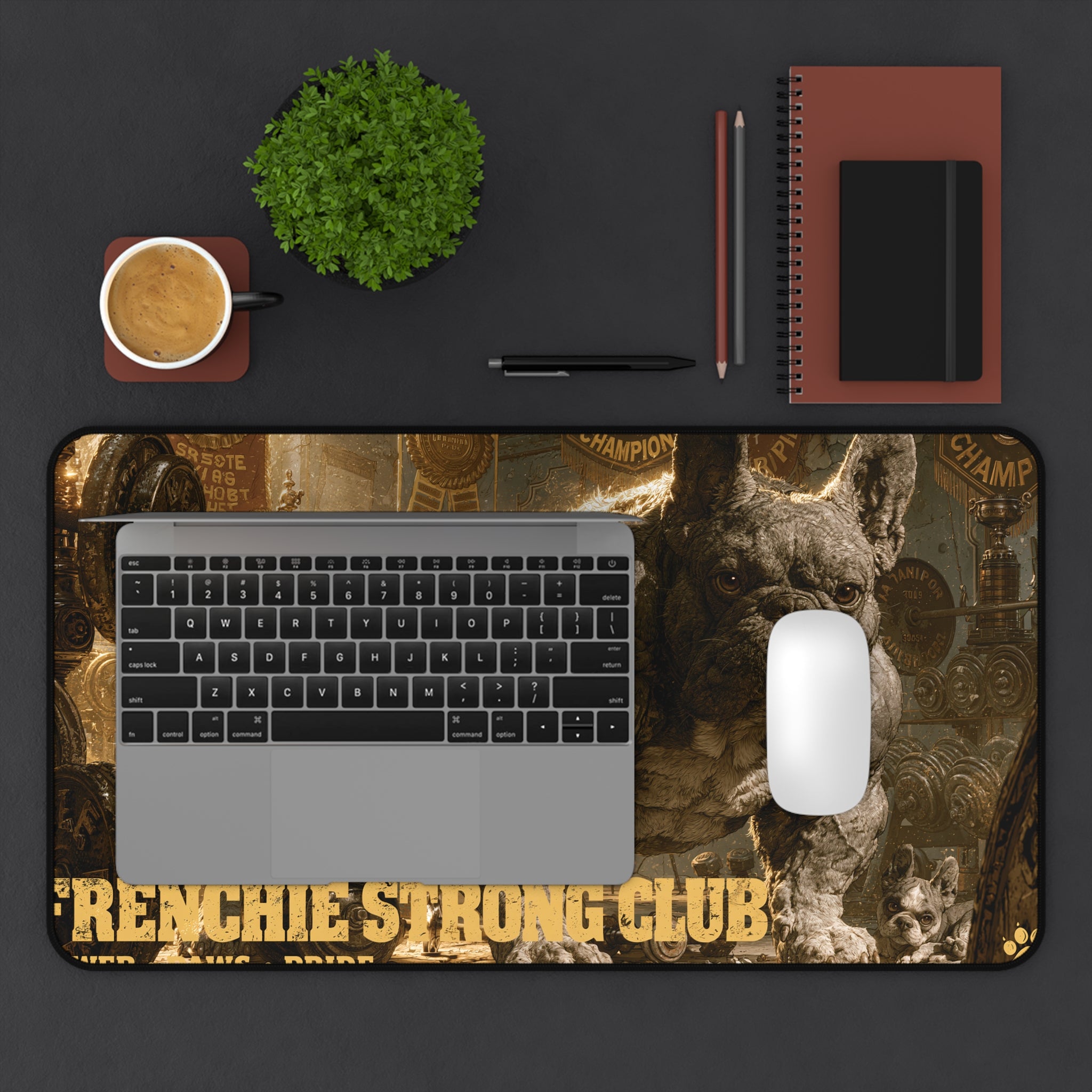 Frenchie Gaming Desk Mat – Cool Dog Lover Computer Desk Pad