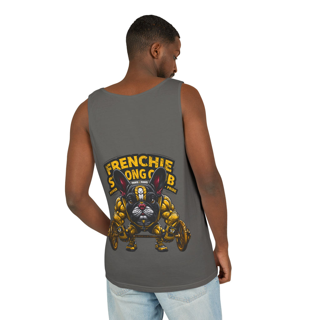 Power Paws Tank Top — "Frenchie Strong" Graphic Dog Fitness Tank