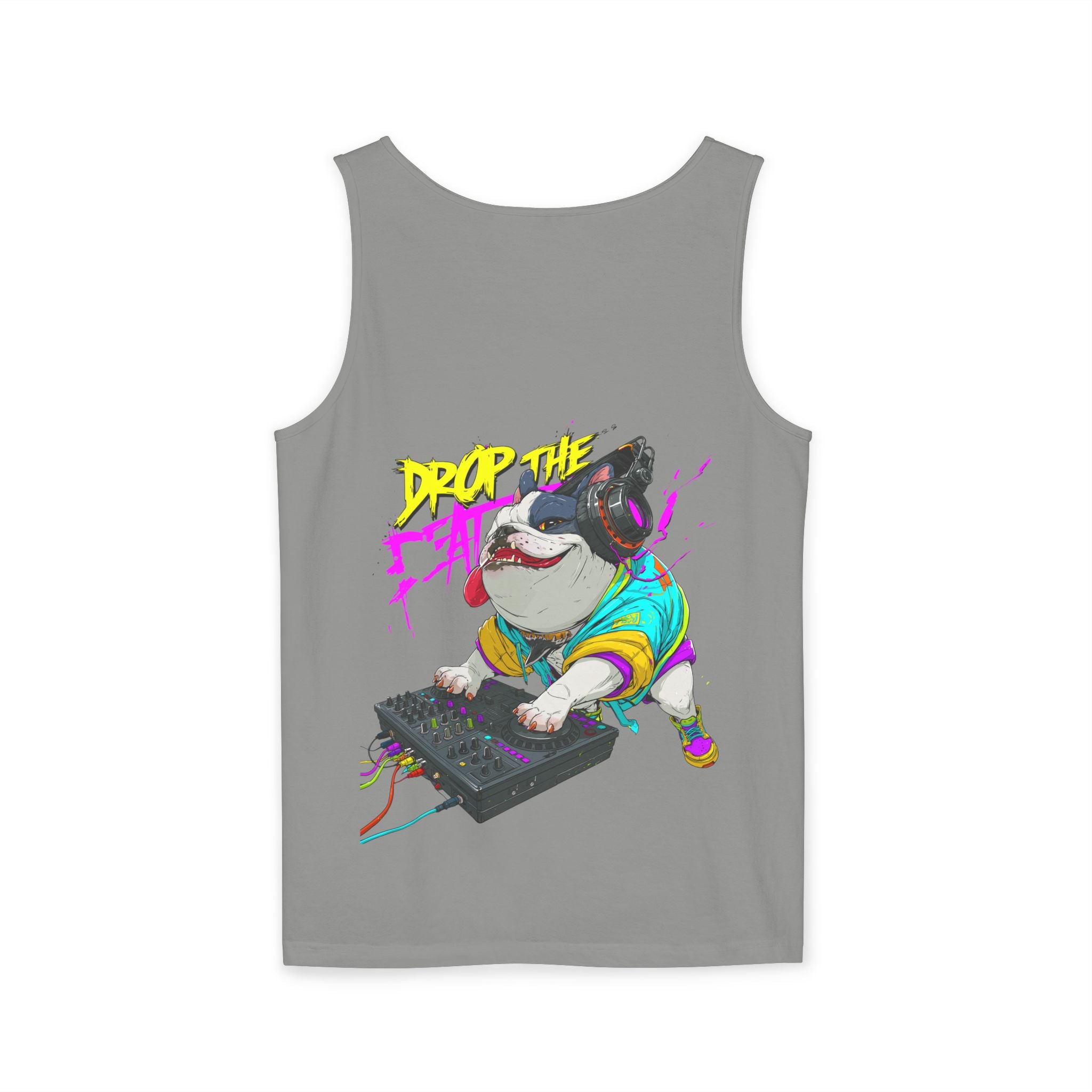 DJ French Bulldog Tank Top – EDM Festival Sleeveless Shirt for Frenchie Lovers