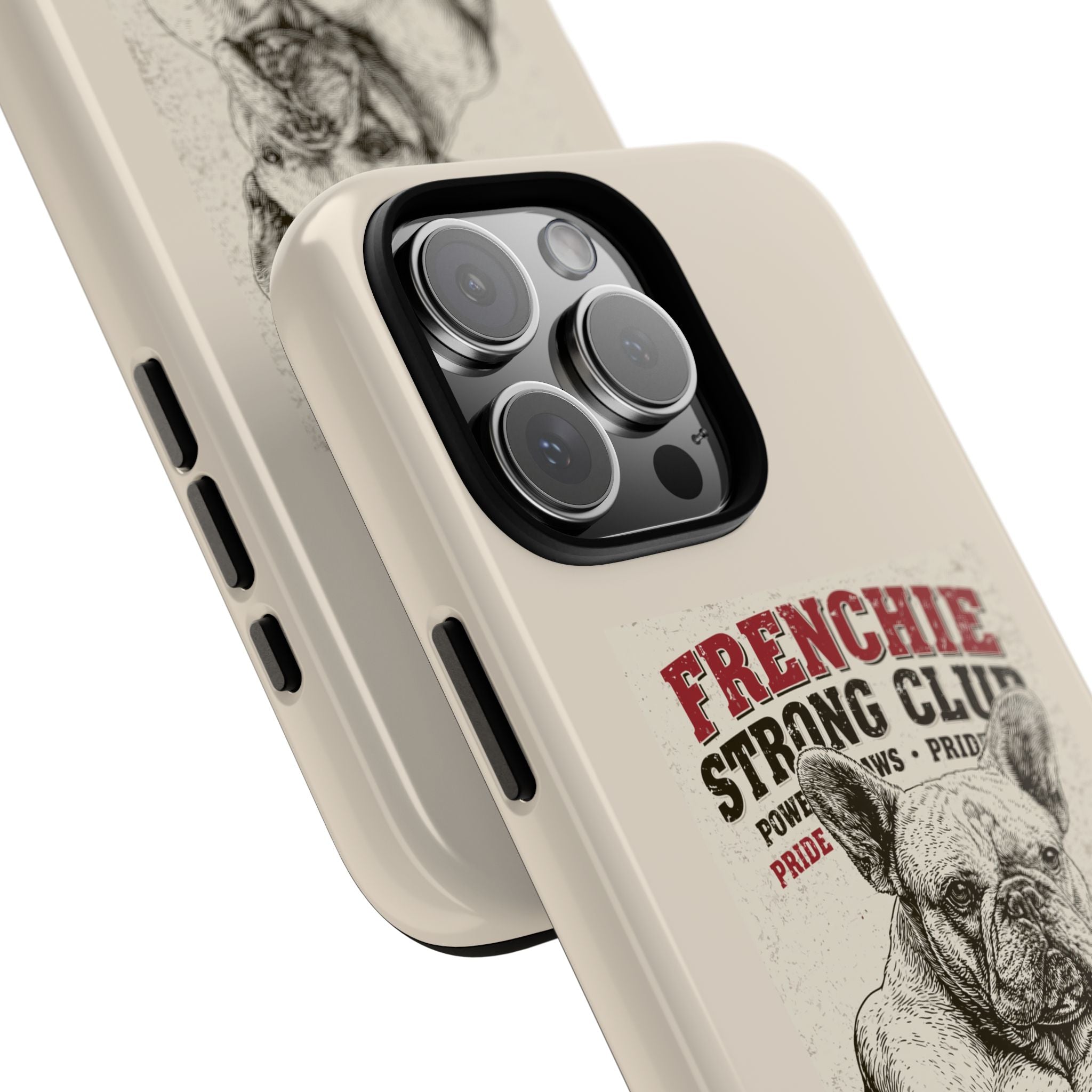 TankPaw® Frenchie Strong Club Premium Phone Case – Vintage French Bulldog Protective