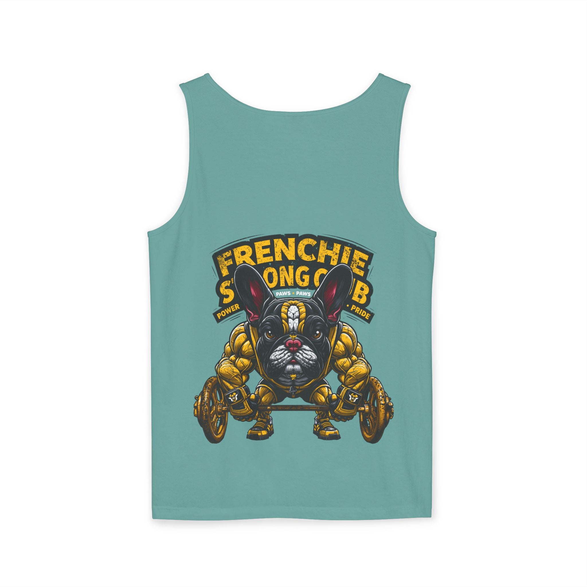 Power Paws Tank Top — "Frenchie Strong" Graphic Dog Fitness Tank