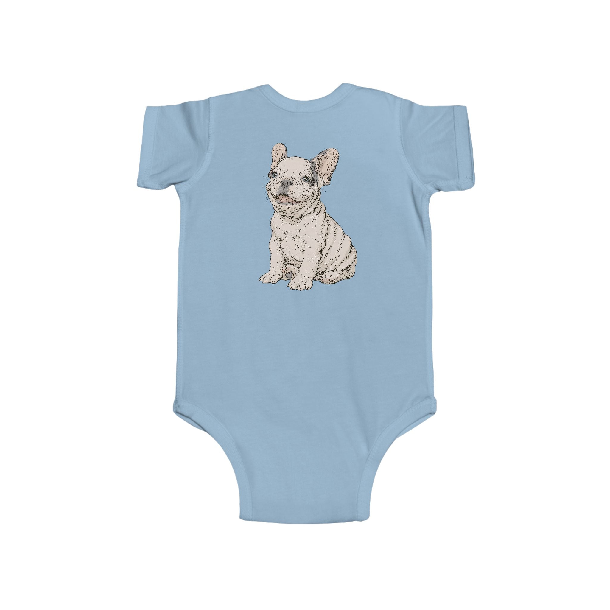 Infant Bodysuit – "Happy and Daring" Cute French Bulldog Baby Onesie